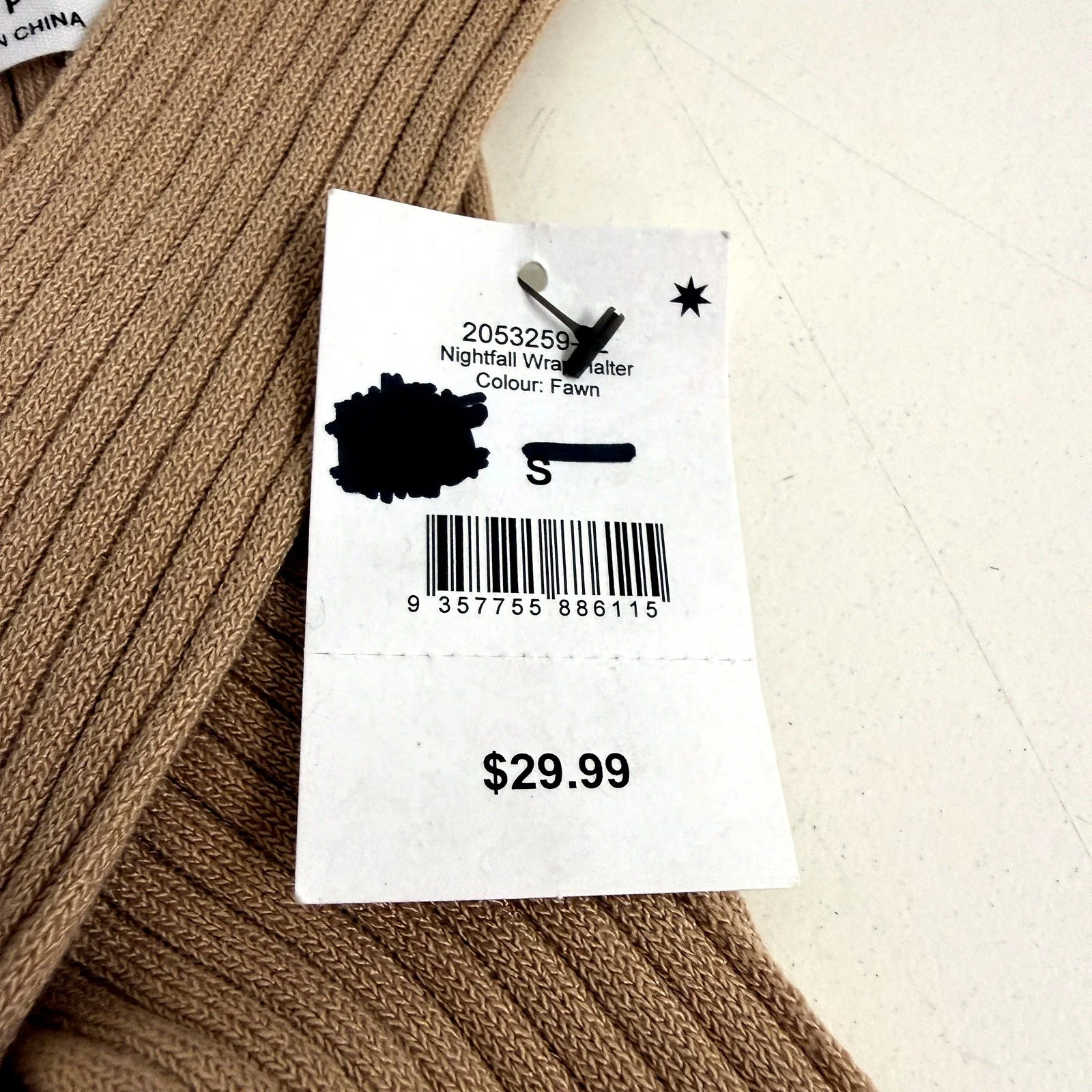 Cotton On Womens Ribbed Knit Cross Strap Singlet Dress in Fawn, Size S NEW - Image 4