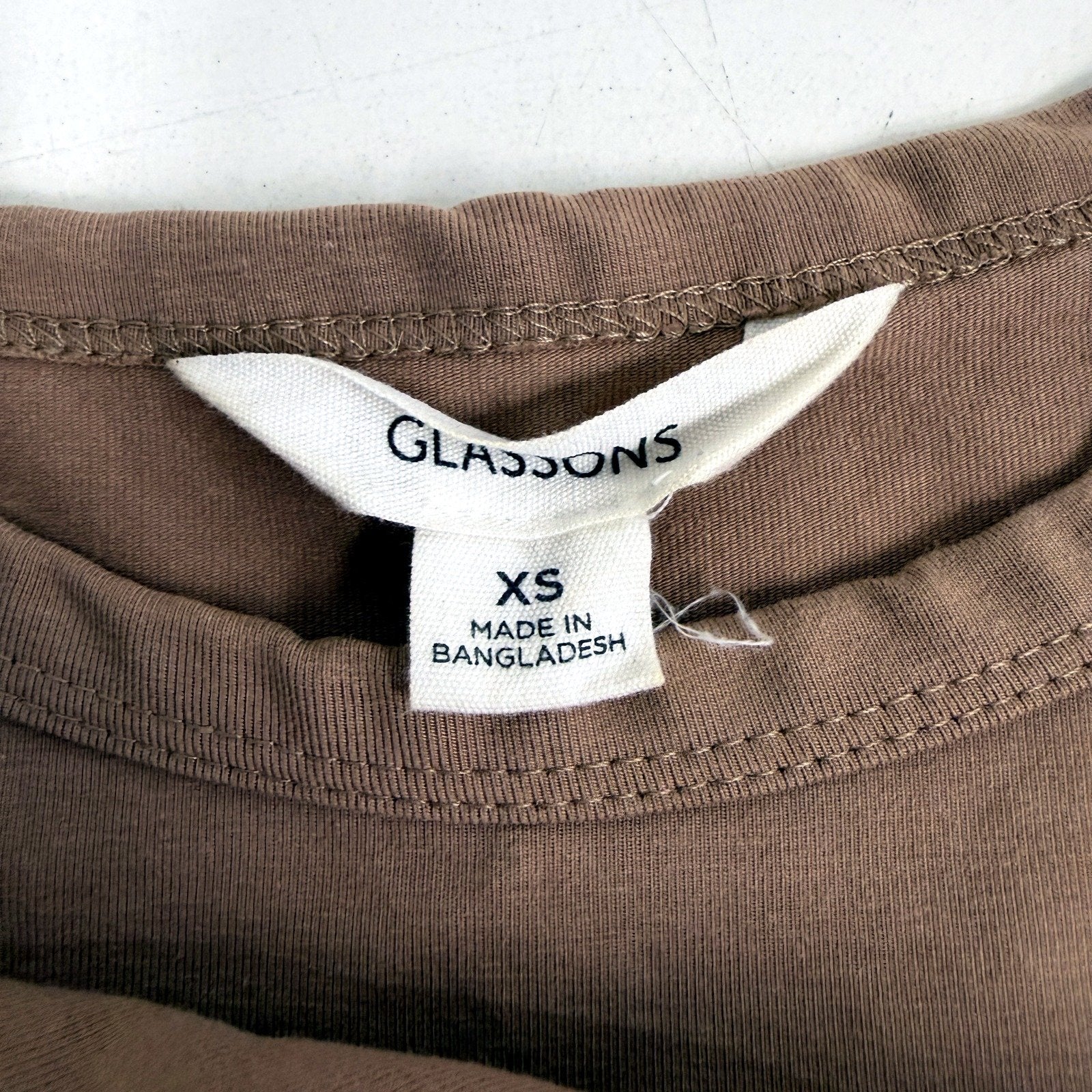 Glassons Womens Organic Cotton Elastane Crop Top in Brown, Size XS - Image 3
