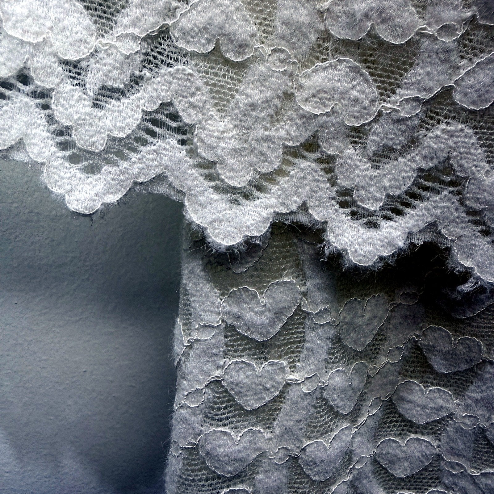PT Womens Lace Vintage Blouse with Scalloped Neckline and Short Sleeves Ivory - Image 4