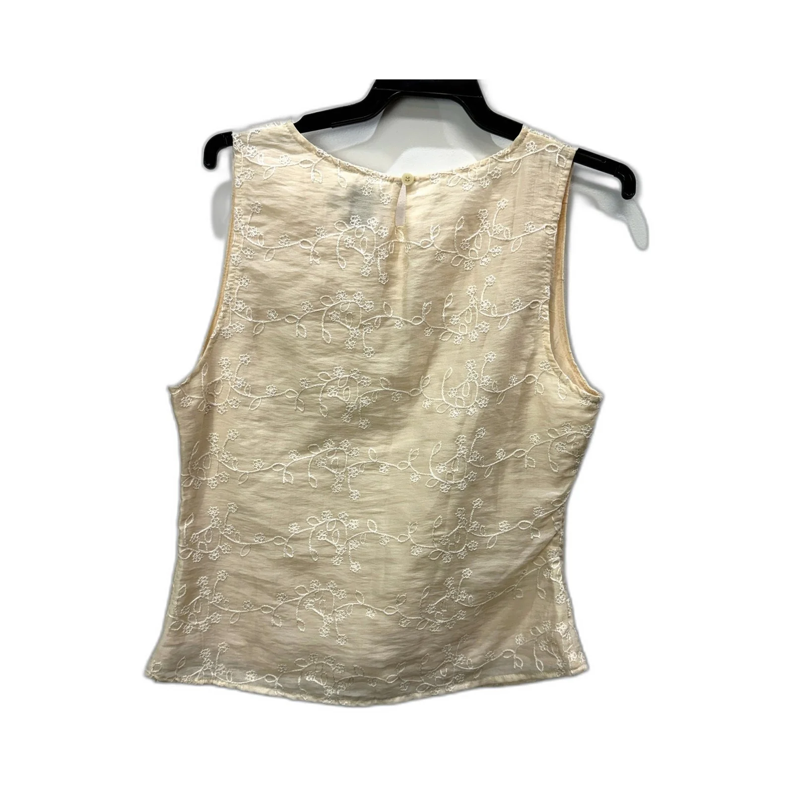 Princess Polly Womens Floral Embroidered Sleeveless Top in Beige, Size 12 - Image 2