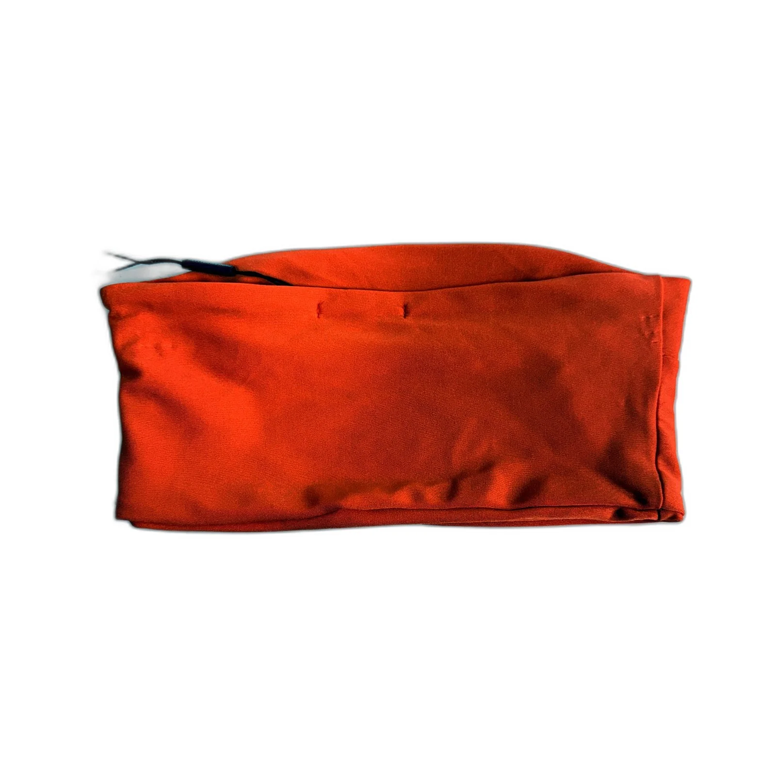 Pretty Little Thing Womens Cropped Tube Top in Orange, Size 6 NEW - Image 2