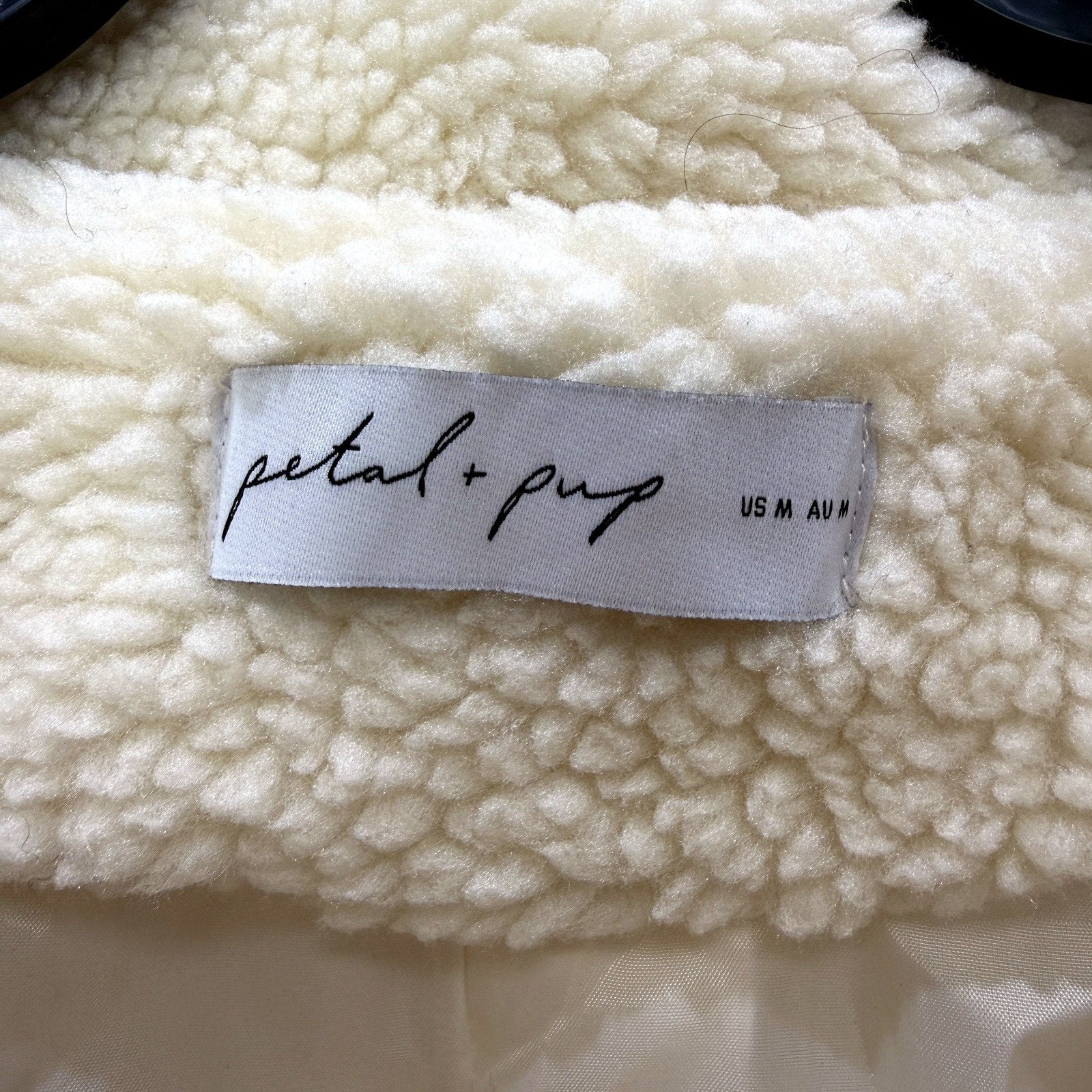 Petal + Pup Womens Teddy Coat Fuzzy Cozy Pullover Sweatshirt Jacket White/Cream - Image 5