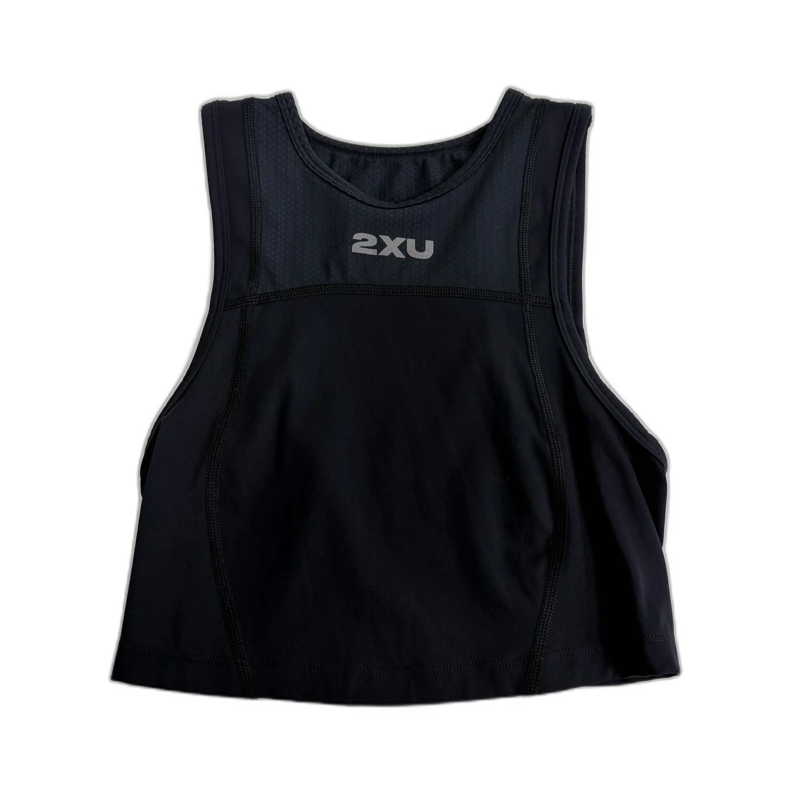 2XU Womens Breathable Moisture-Wicking Workout Tank Top in Black for Petite