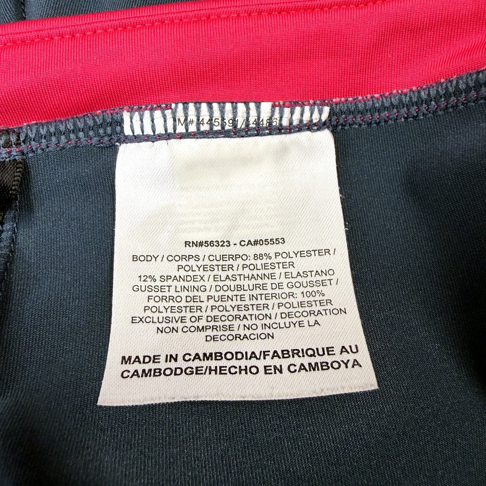 Nike Womens Navy Blue & Red Workout Pants in Size M - Image 4