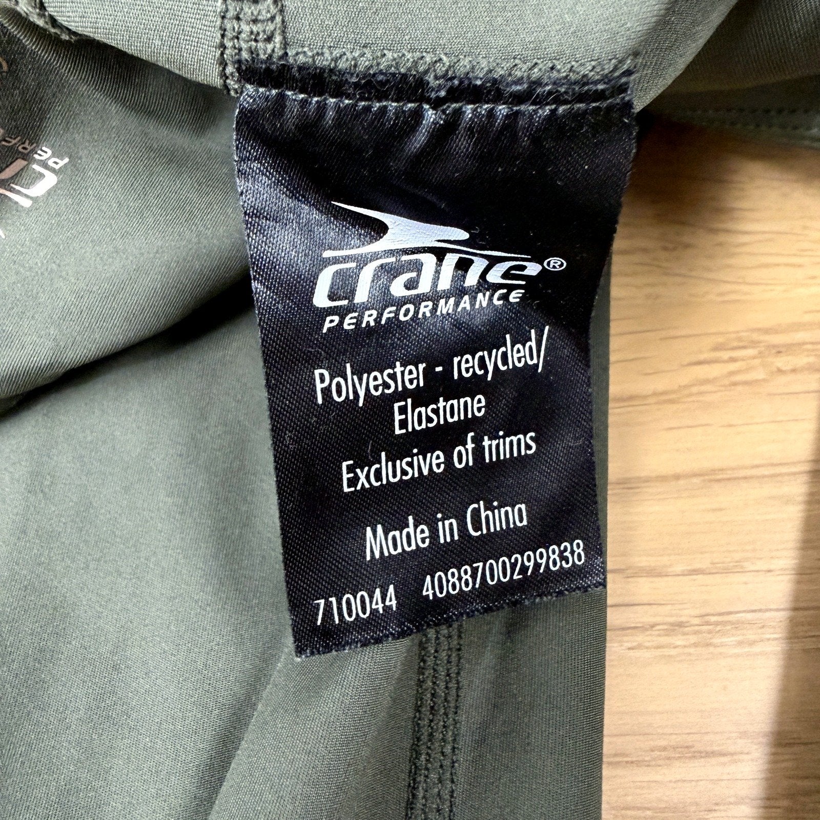 Crane Womens Olive Green Recycled Polyester Activewear Tights Size S - Image 4