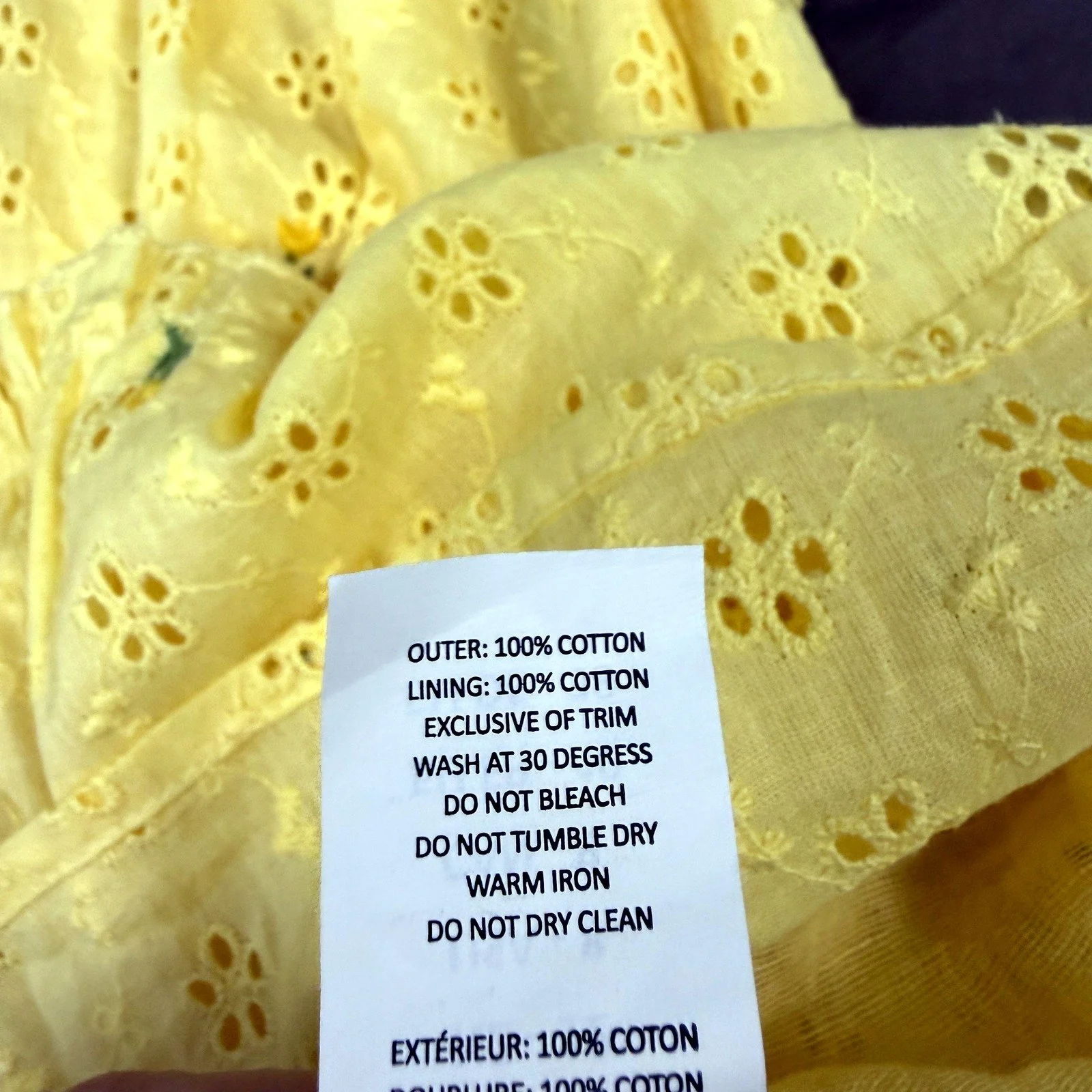 Boohoo Womens Yellow Eyelet Skirt Tiered Ruffled Elastic Waist Size 12 NEW - Image 3