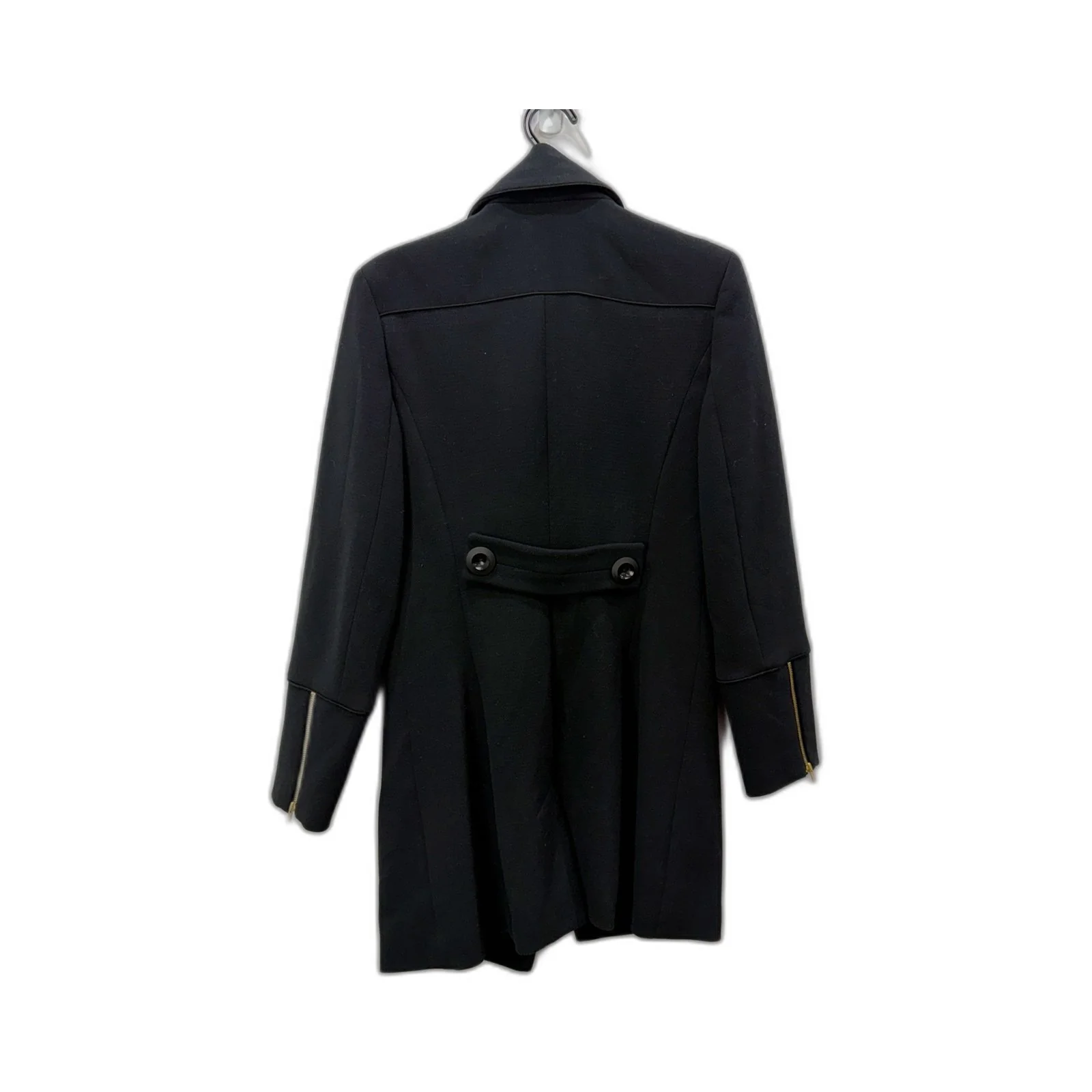 Portmans Womens Wool Blend Double Breasted Belted Coat in Black Size 8 - Image 2