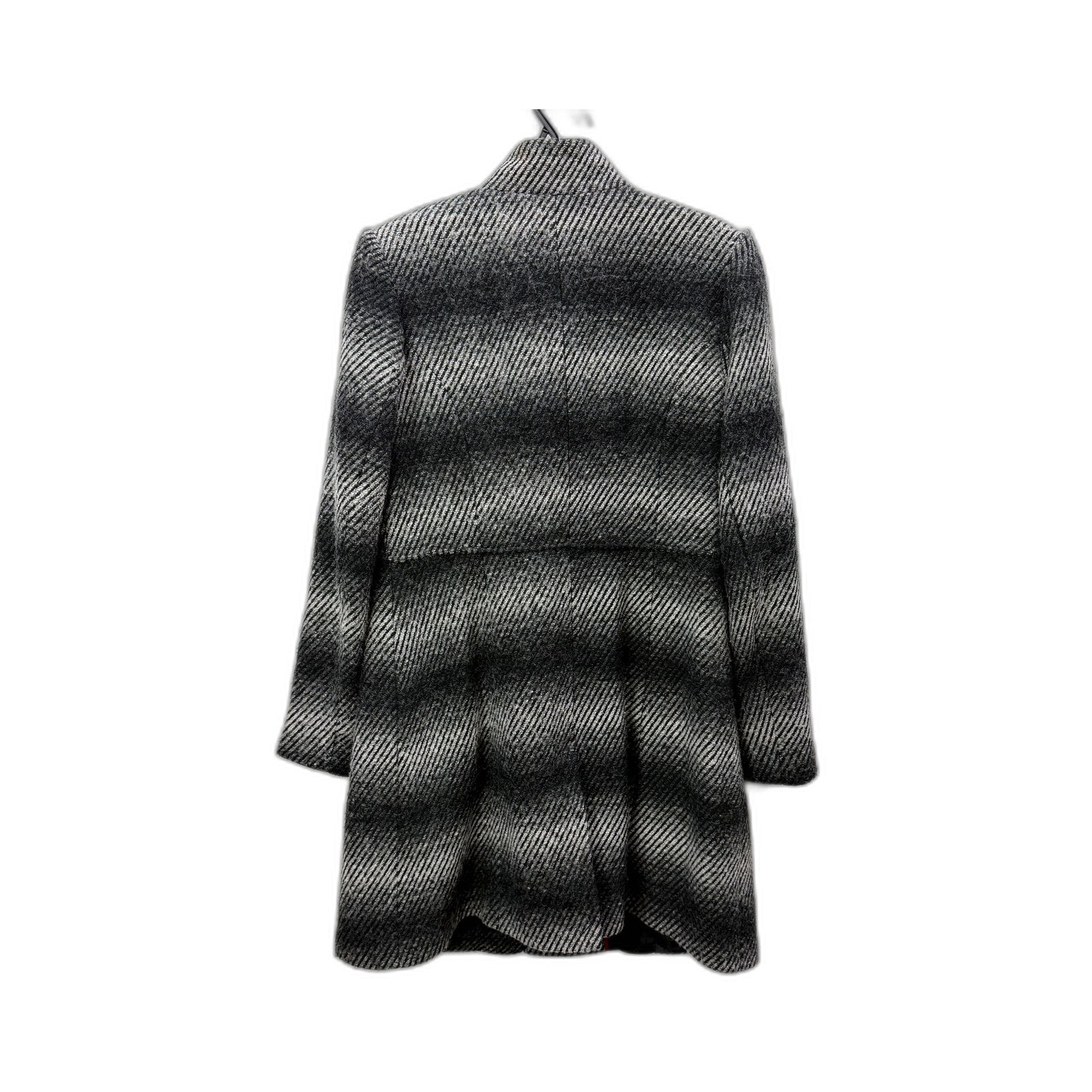 United Womens Wool Blend Striped Coat - Warm Winter Outerwear for Ladies - Image 2