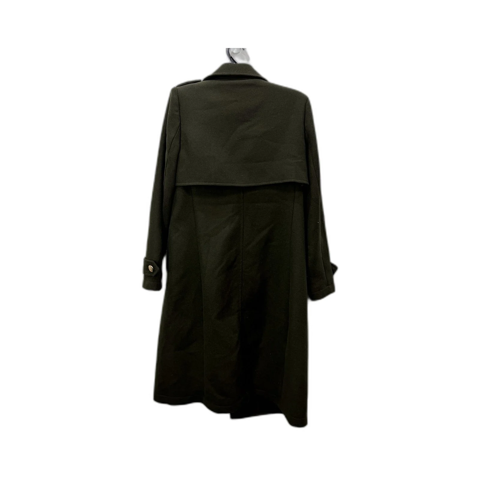 Dechuba Womens Olive Green Wool Blend Peacoat Coat, Size 10 - Image 2