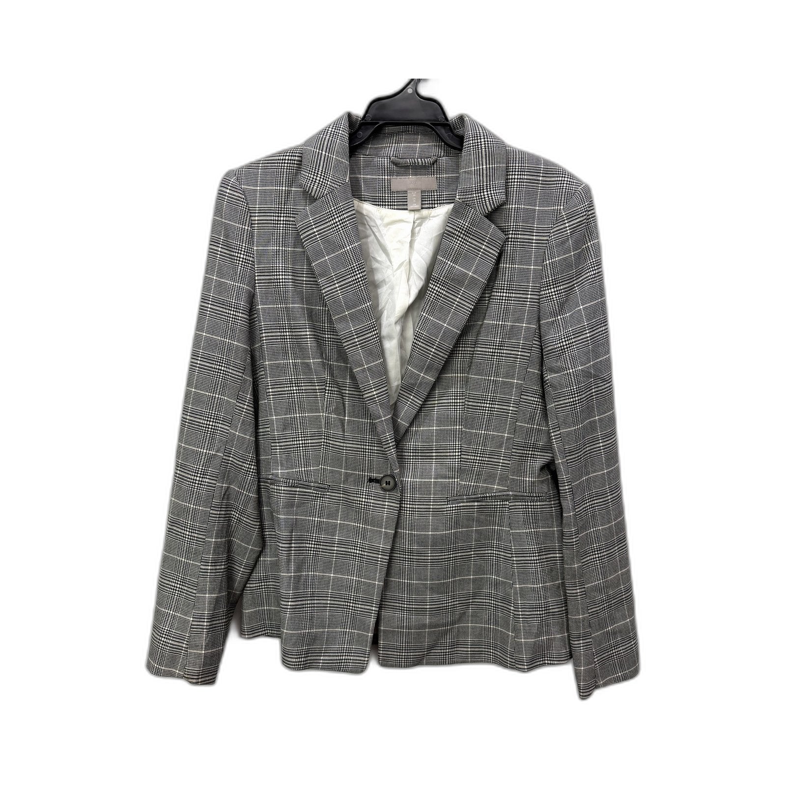 H&M Womens Plaid Blazer in Multi Color & - Size 10