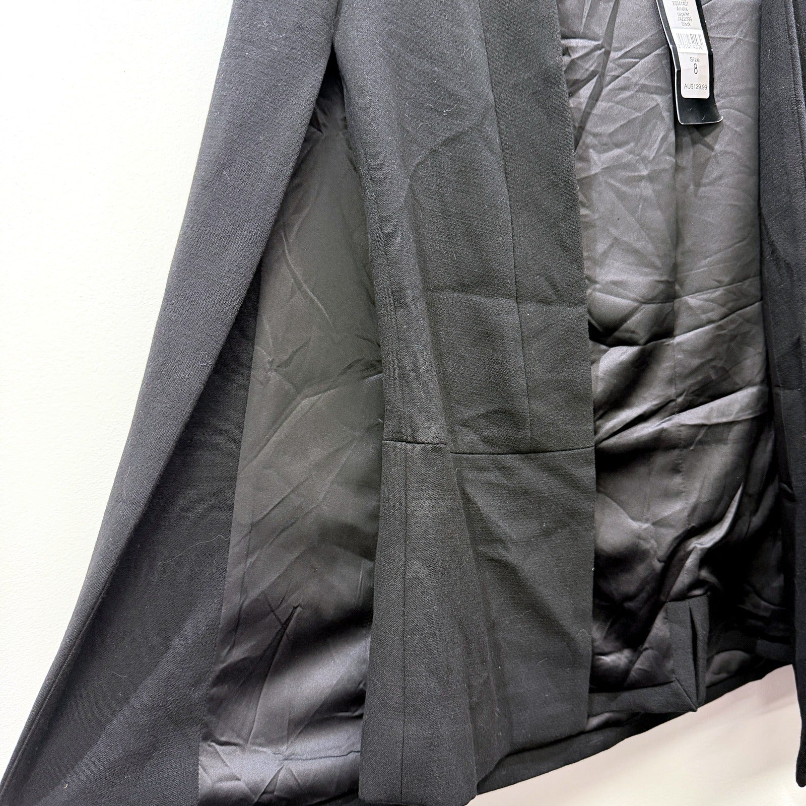 Forever New Womens Sleeveless Poncho Jacket in Black, Size 8 NEW - Image 7