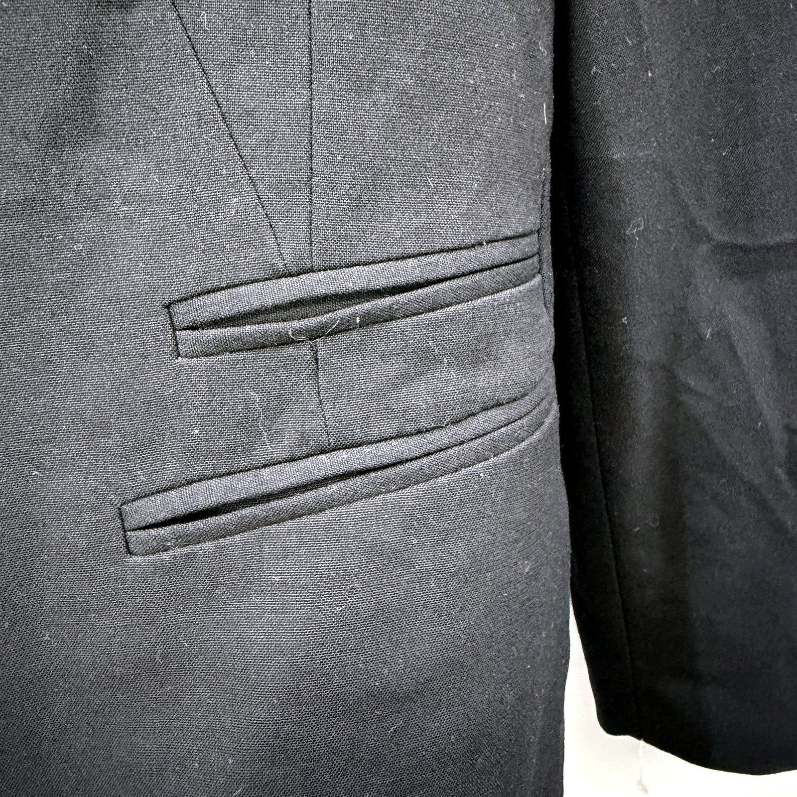 Veronika Maine Womens Black Formal Office Blazer Jacket Size 8 - Image 6