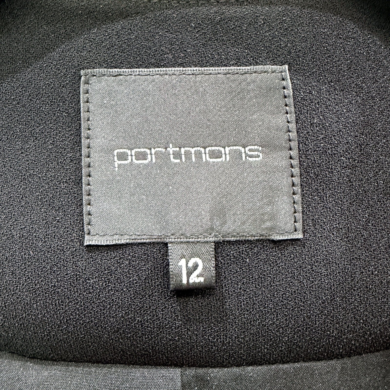 Portmans Womens Cropped Black Polyester Blazer Jacket Size 12 NEW - Image 5
