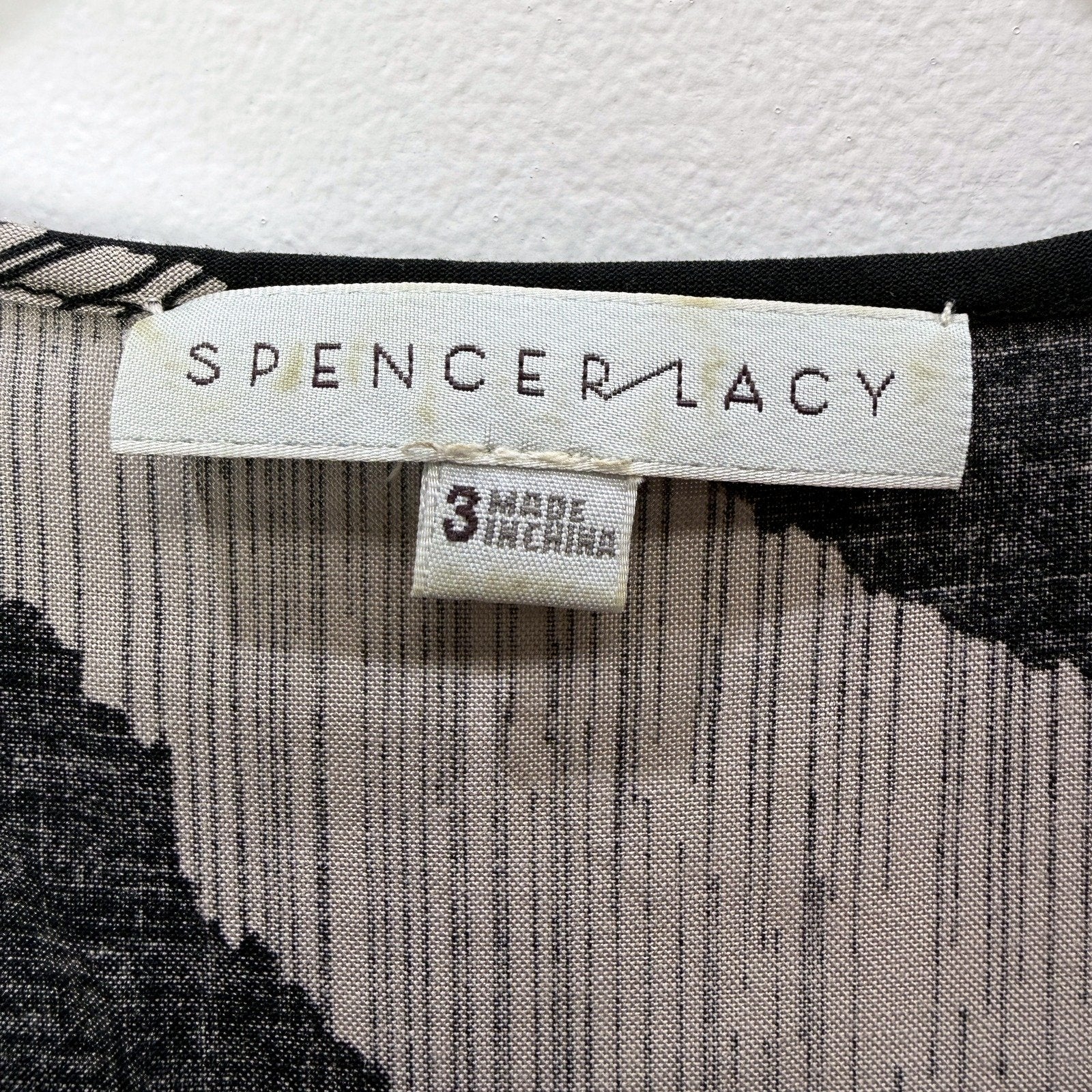 Spencer Lacy Womens Geometric Print Viscose Dress in Black Gray Size 3 - Image 4