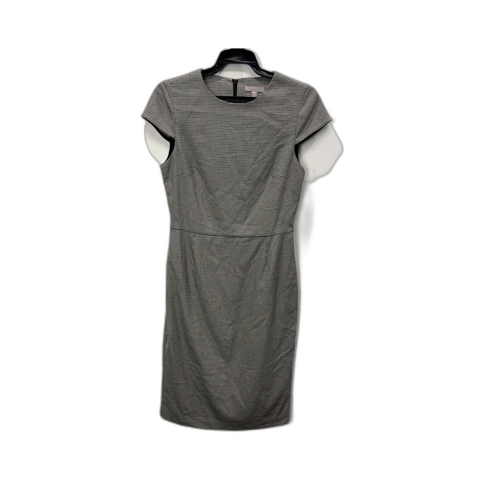 H&M Womens Houndstooth Dress Black and White Short Sleeve Size EUR 36 / US XS