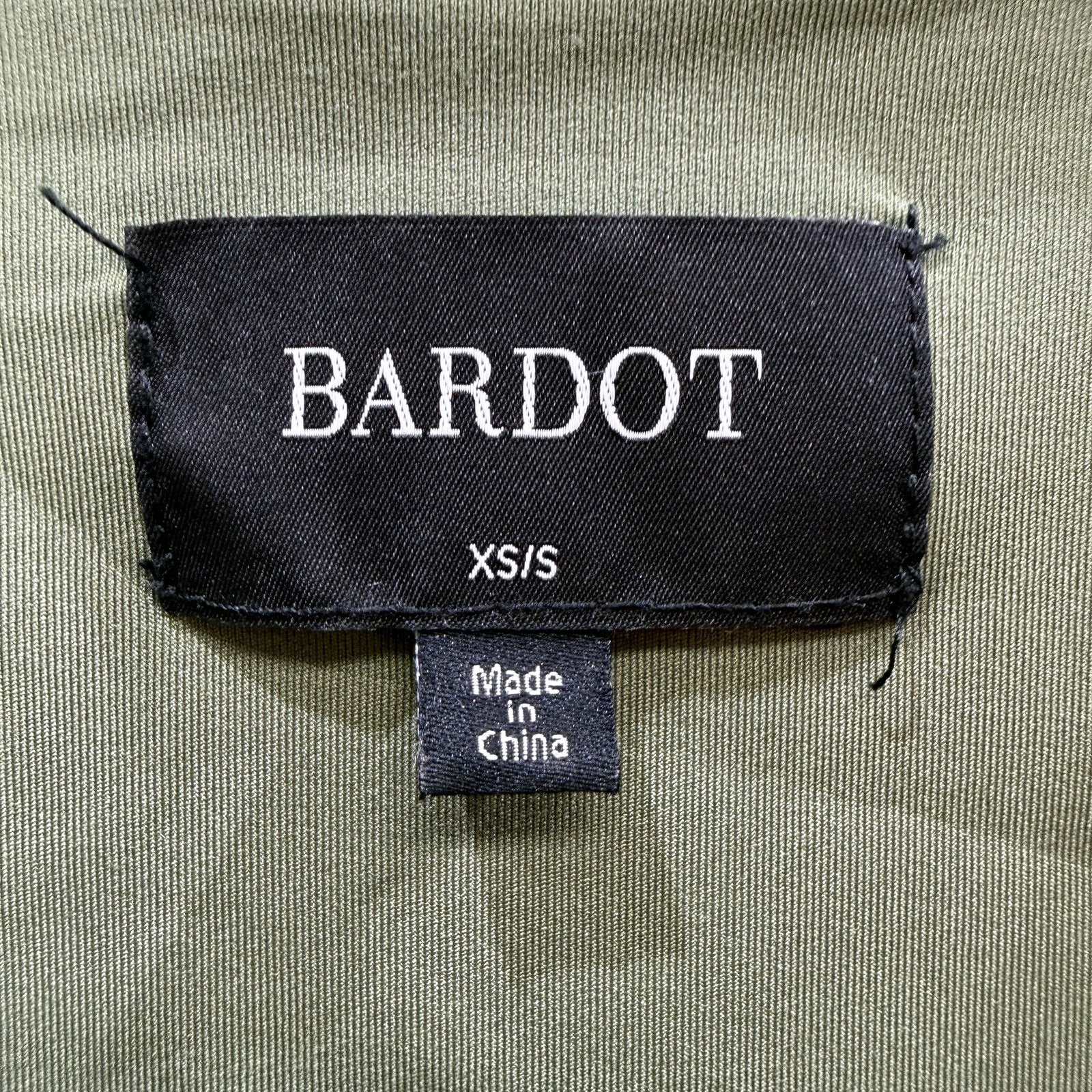 Bardot Womens Olive Green Ruched Waist Midi Dress Long Sleeve Size XS/S - Image 4