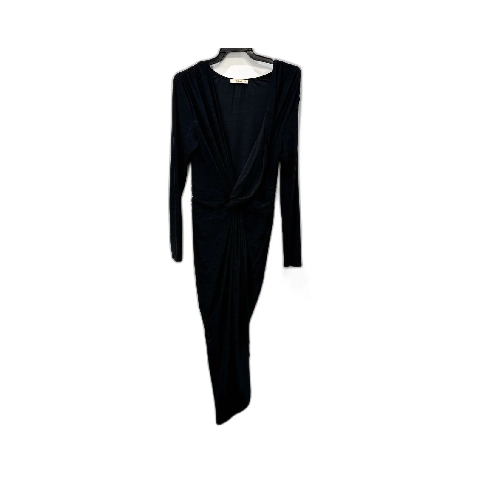 Sheike Womens Spandex Dress Ruched Waist in Black Sz 10 - Image 2