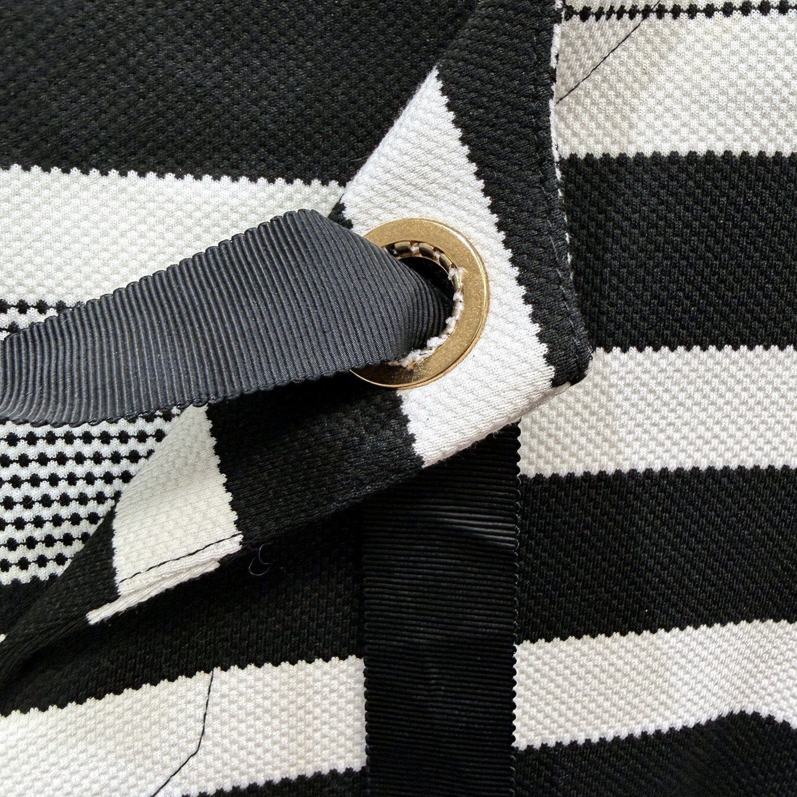 Maggie T Womens Striped Dress Casual Feminine Style Black and White Size 8 - Image 5
