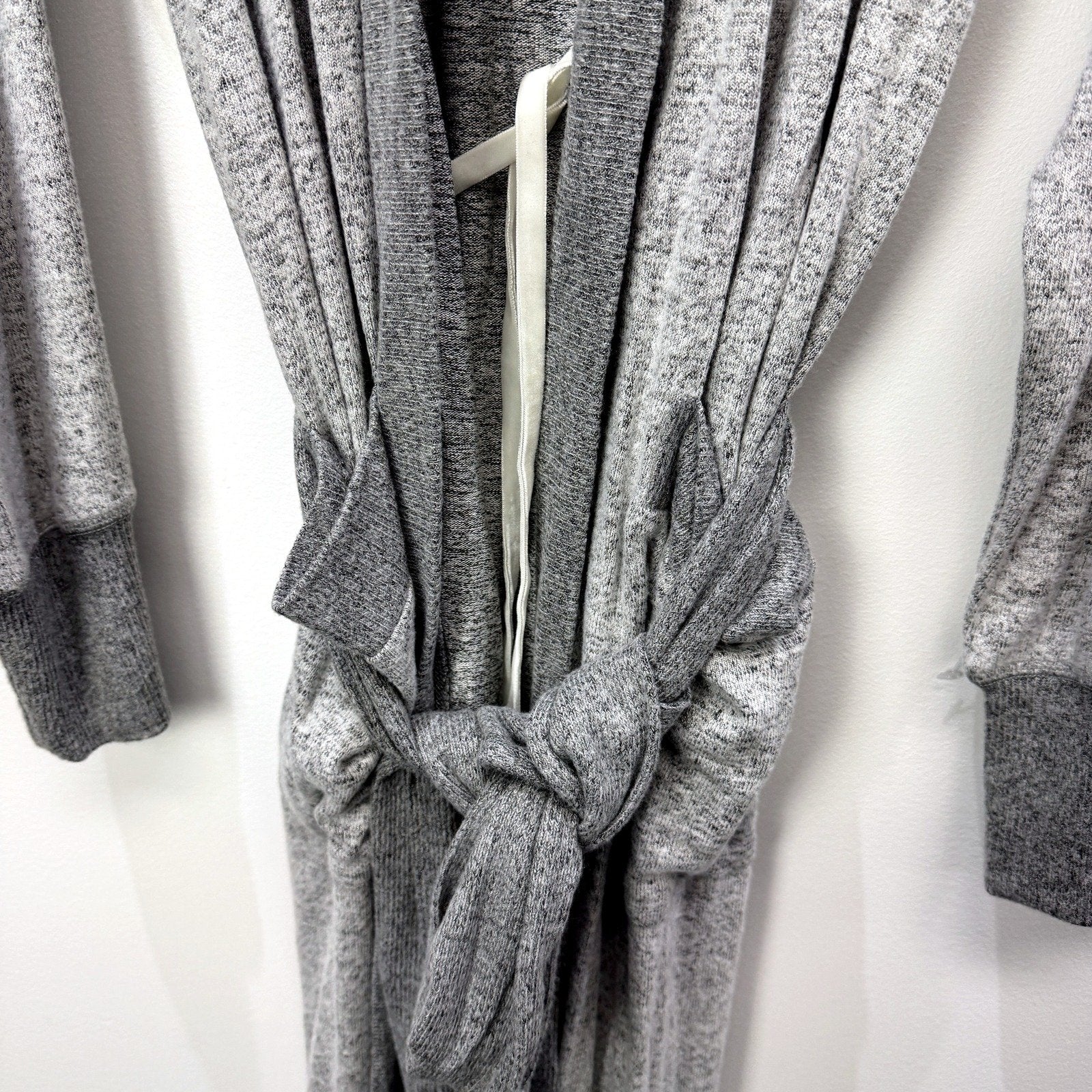 Peter Alexander Womens Gray Knit Pullover Robe Hooded Soft Comfortable Size S - Image 6