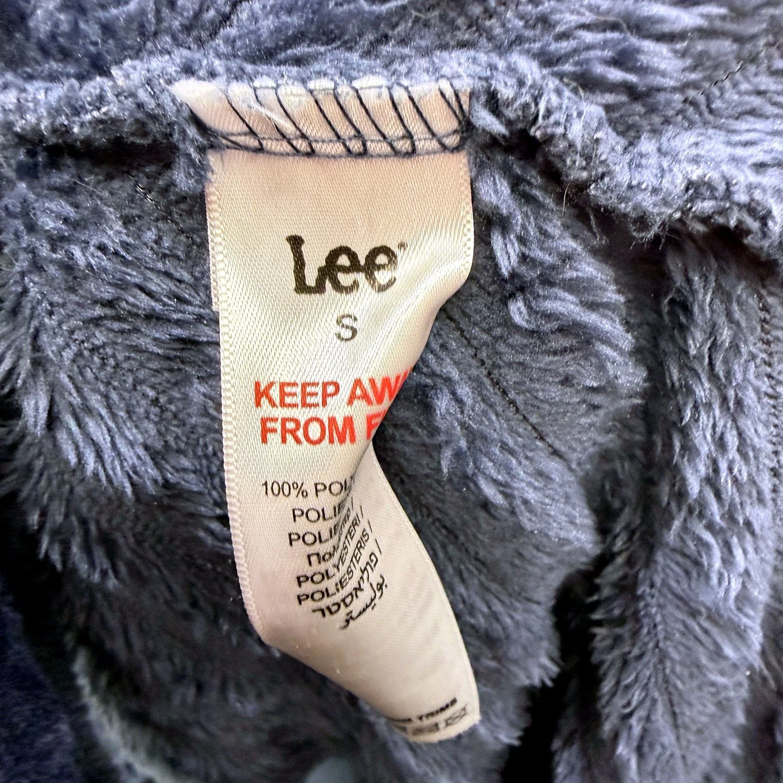 Lee Mens Hooded Plush Robe in Navy - Soft, Warm & Cozy Loungewear, Size S - Image 6