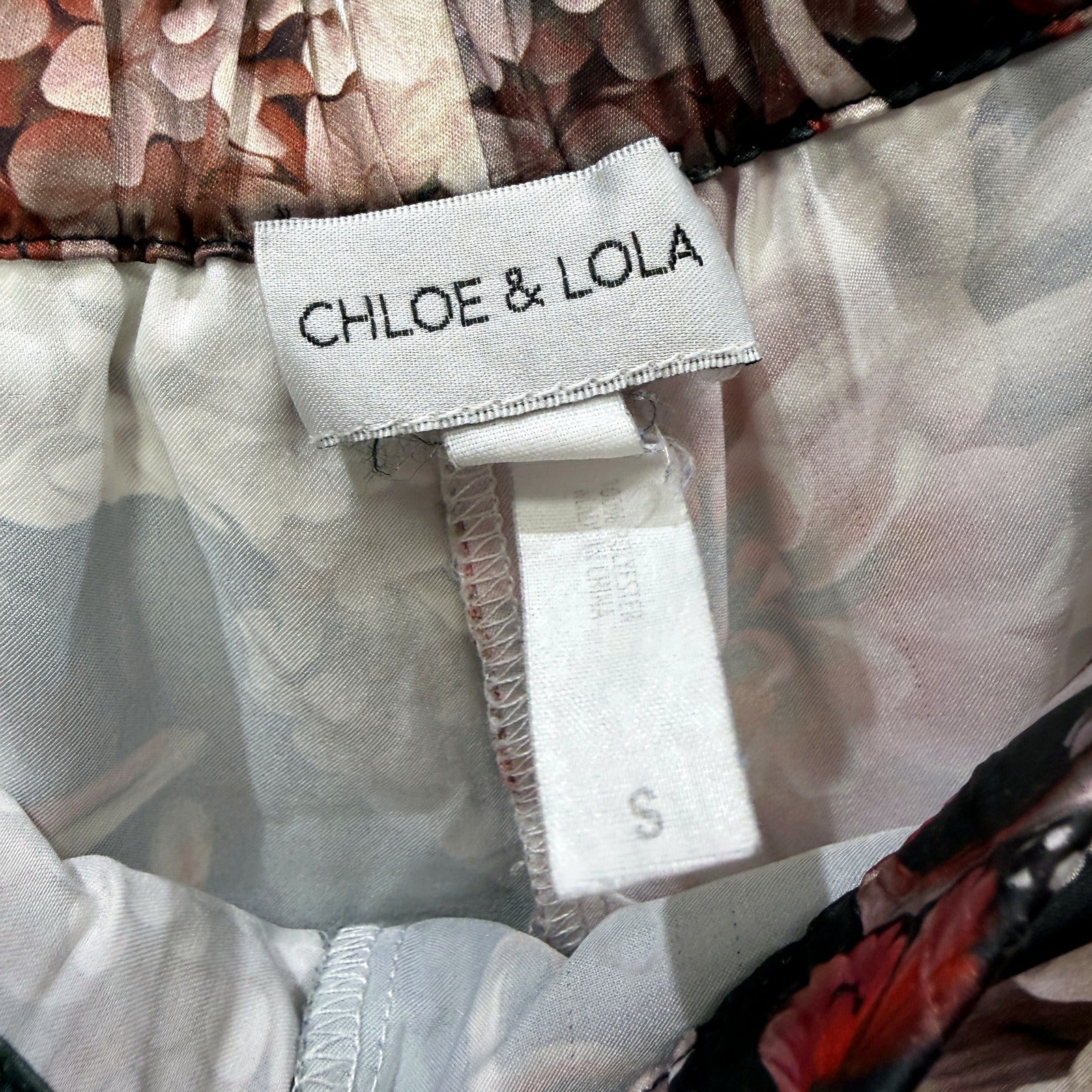 Chloe & Lola Womens Floral Pajama Set Soft Comfortable Multi Color Size Small - Image 5