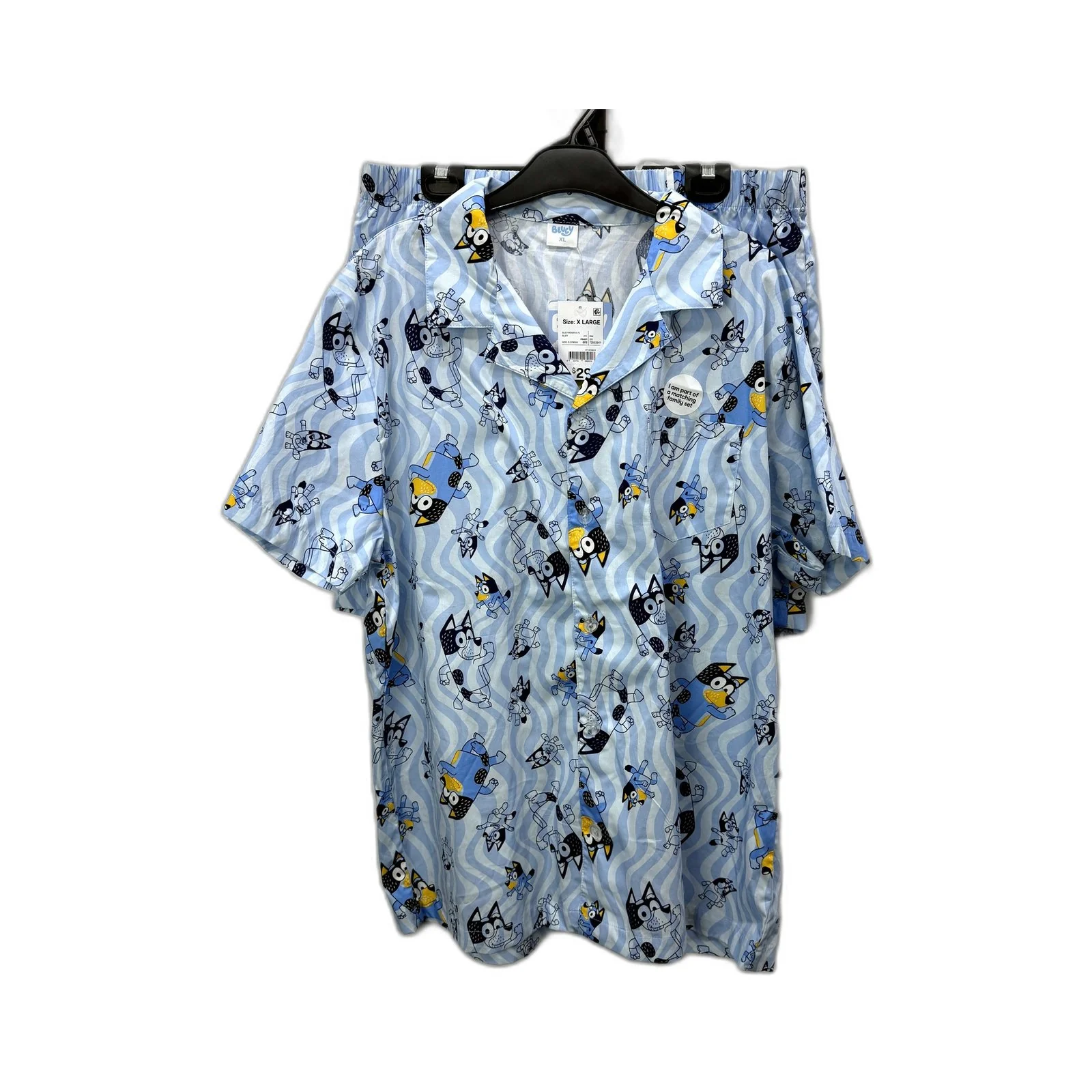 Bluey Mens Cartoon Pajama Set in Multi Color & - XL Size Size X Large NEW