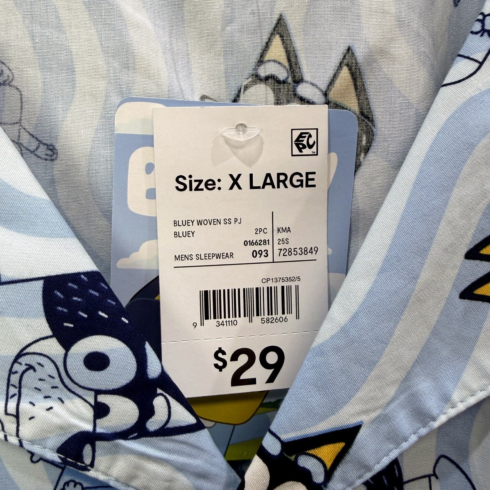 Bluey Mens Cartoon Pajama Set in Multi Color & - XL Size Size X Large NEW - Image 5