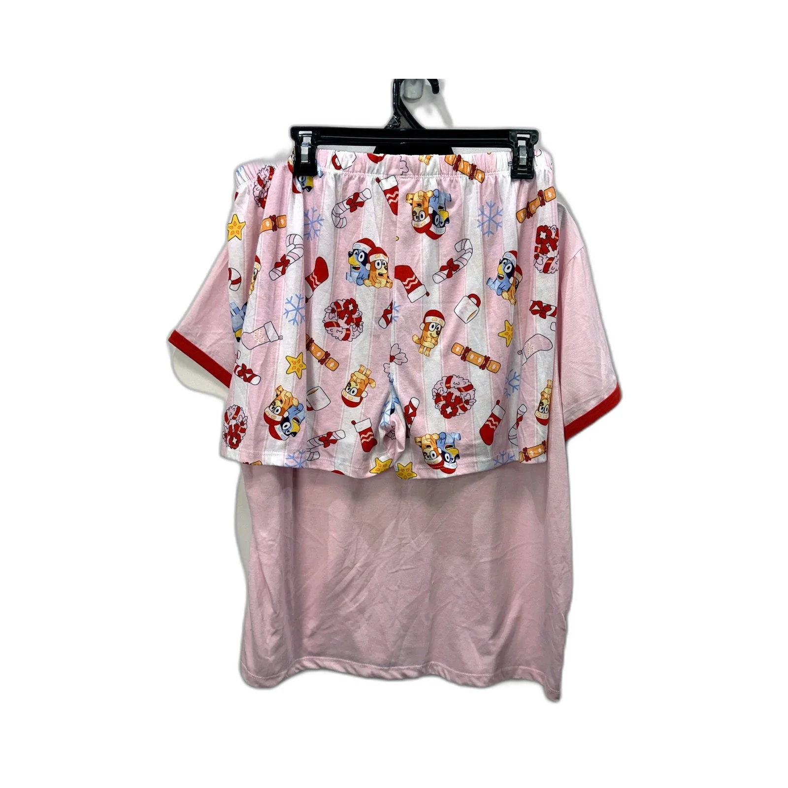 Bluey Womens Pink Christmas Pajama Top Festive Holiday Sleepwear Size 16 - Image 2