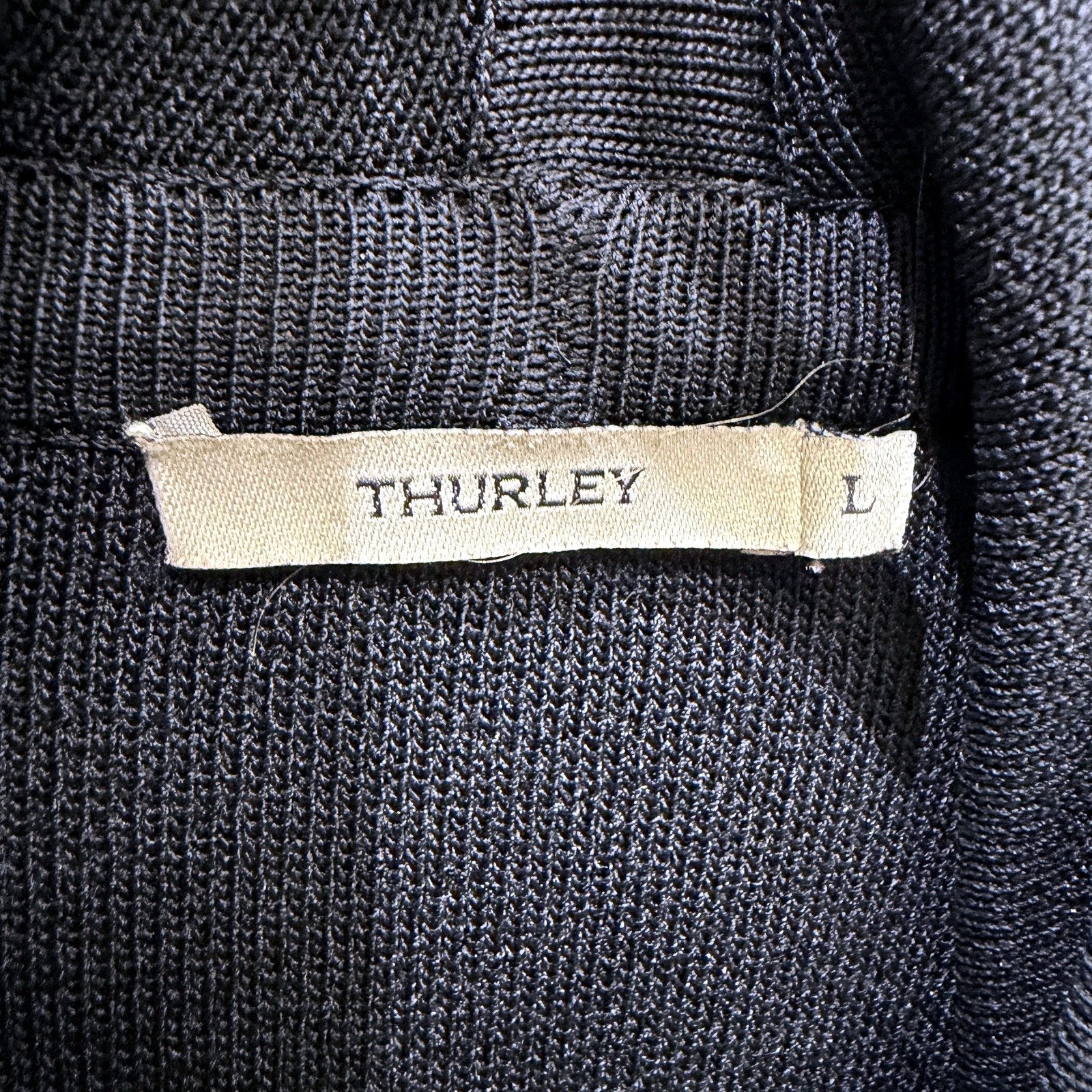Thurley Womens Black Long Sleeve Pullover Sweatshirt Zip Up Size L - Image 3