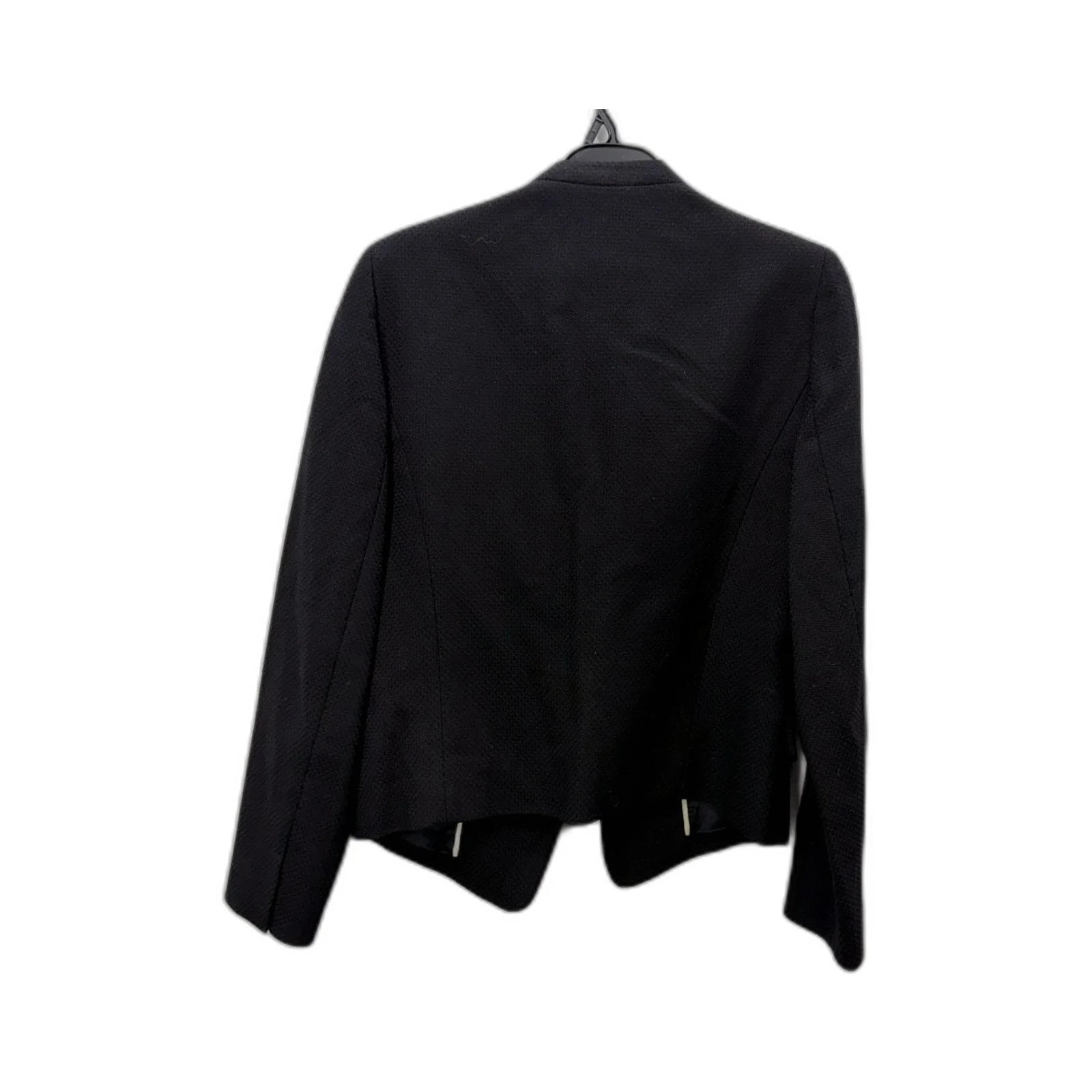 Trenery Womens Wool Blazer - Classic Tailored Black Jacket, Size 8 - Image 2
