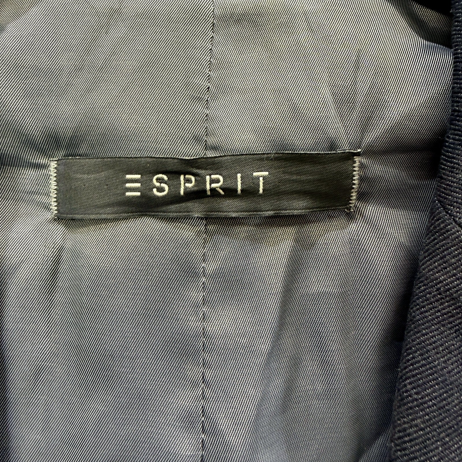 Esprit Mens Navy Blue Classic Formal Suit Blazer Jacket, Size 40R - Image 7