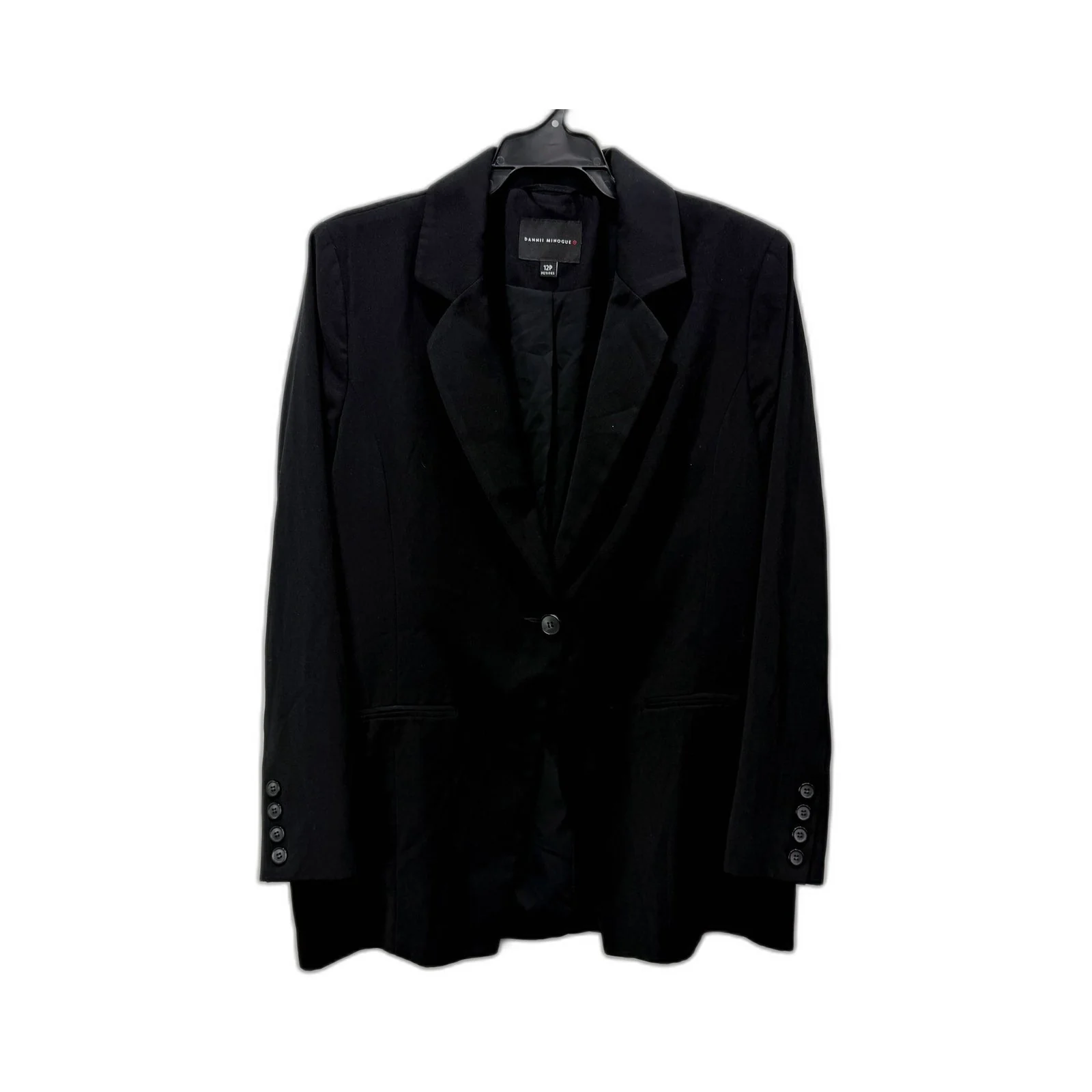 Dannii Minogue Womens Black Petite Blazer for Formal Office Wear Size 12P