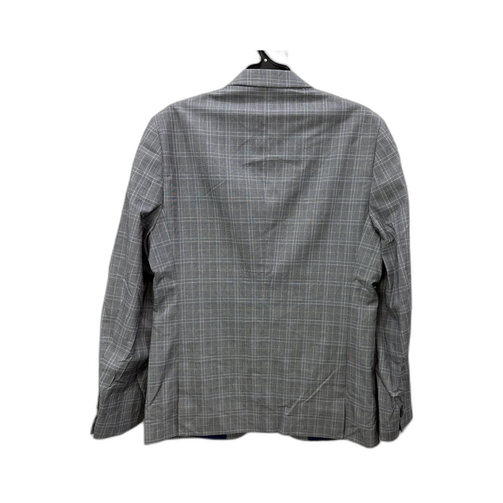 River Island Mens Gray Plaid Suit Jacket, Size 40R - Image 2