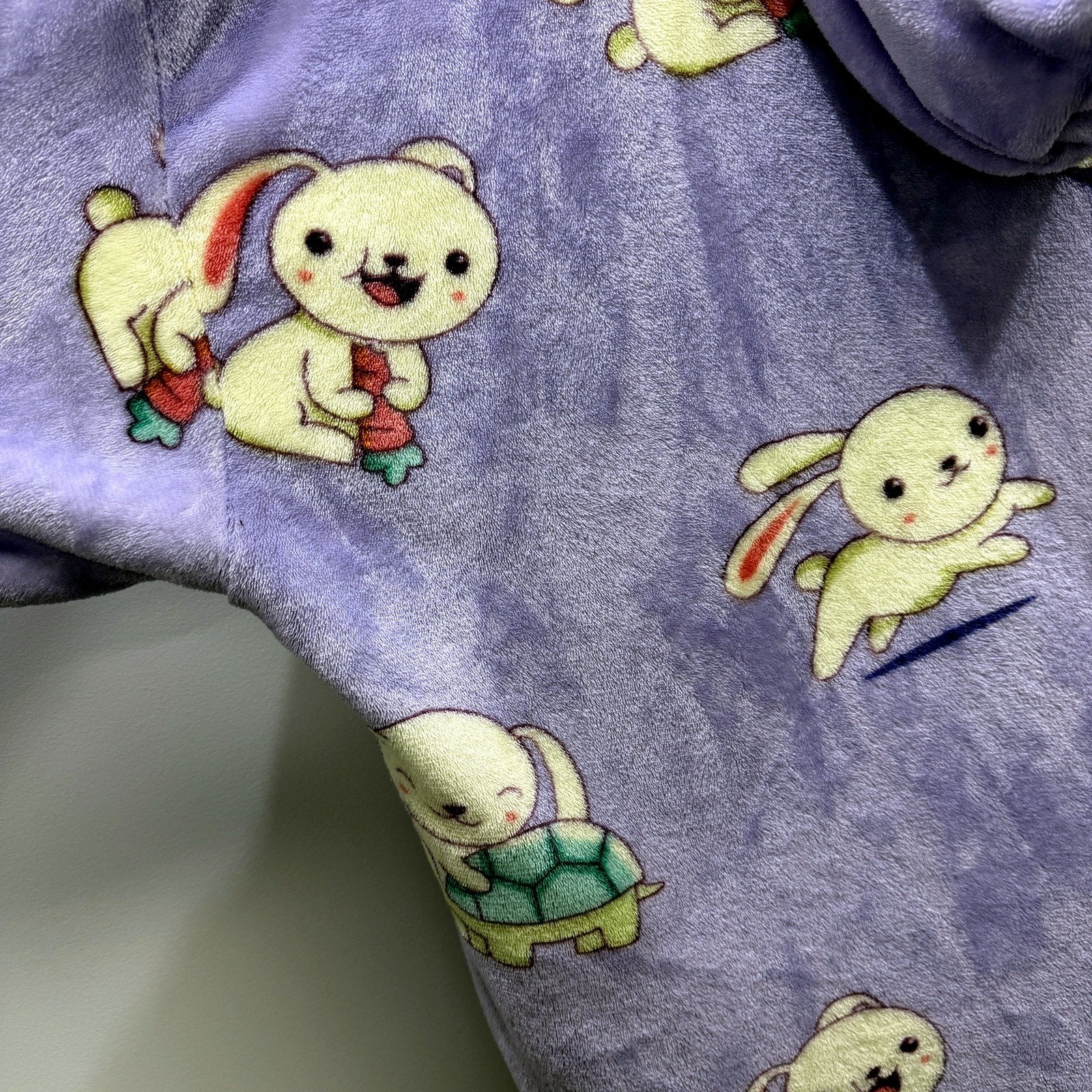 Oodie Unisex Hooded Fleece Robe Bunny Print Oversized One Size Fits All/XL - Image 6