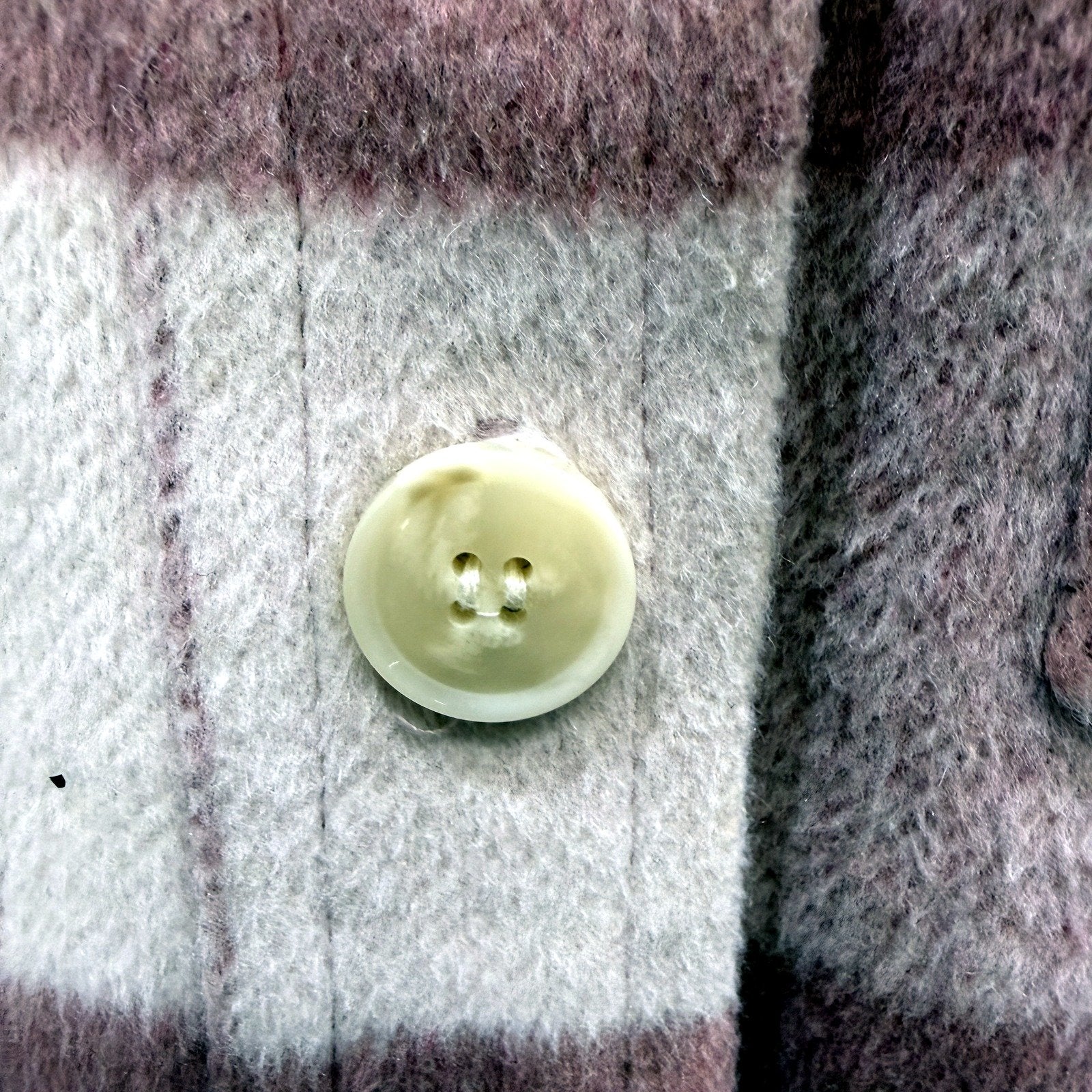 Just Jeans Womens Plaid Fleece Jacket in Cozy Pink and Gray, Size 6 - Image 2