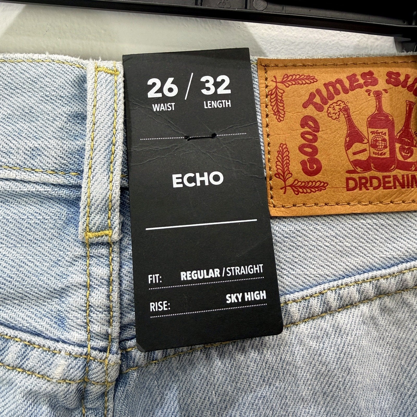 DrDenim Womens Light Blue Straight Leg Jeans, Size 26/32 NEW - Image 3
