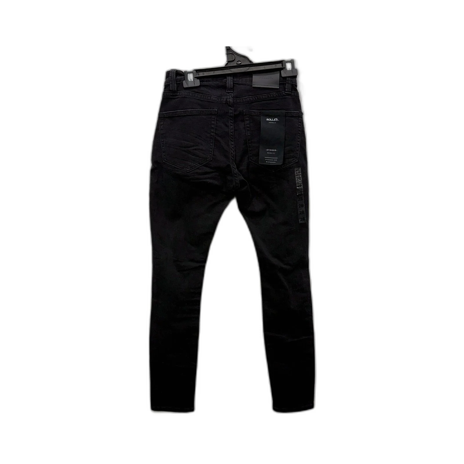 Rollas Womens Stinger Black Rip Skinny Jeans Distressed Denim Size 30/32 NEW - Image 2