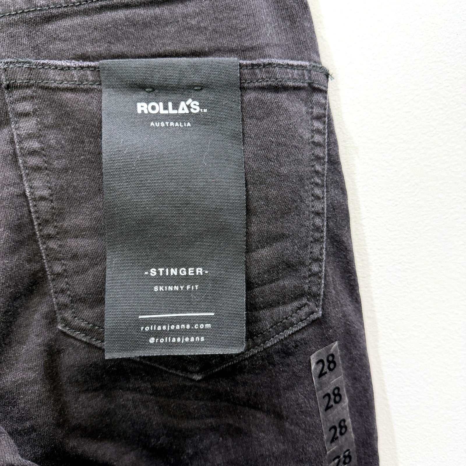 Rollas Womens Stinger Black Rip Skinny Jeans Distressed Denim Size 30/32 NEW - Image 7