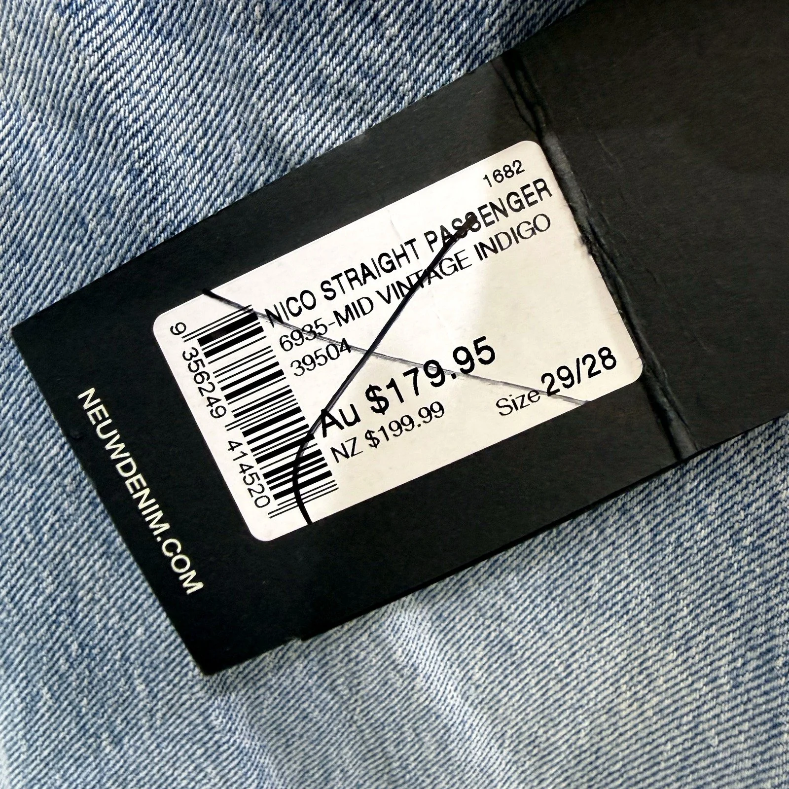 Neuw Womens Nico Straight Leg Jeans Mid Vintage Indigo Organic Cotton Size NEW - Image 4