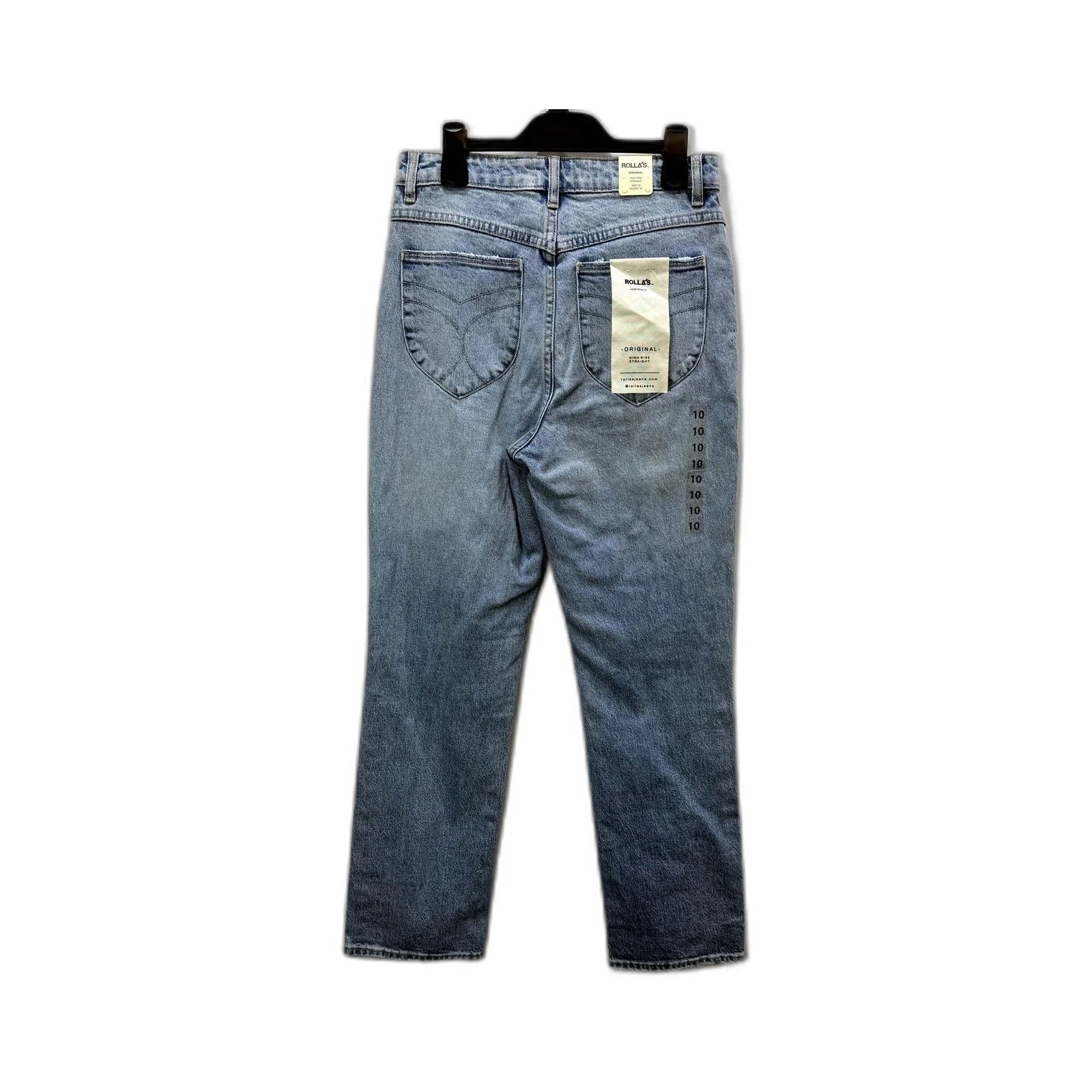 Rolla's Womens Original Straight Faded Vintage Jeans, Size 10 NEW - Image 2