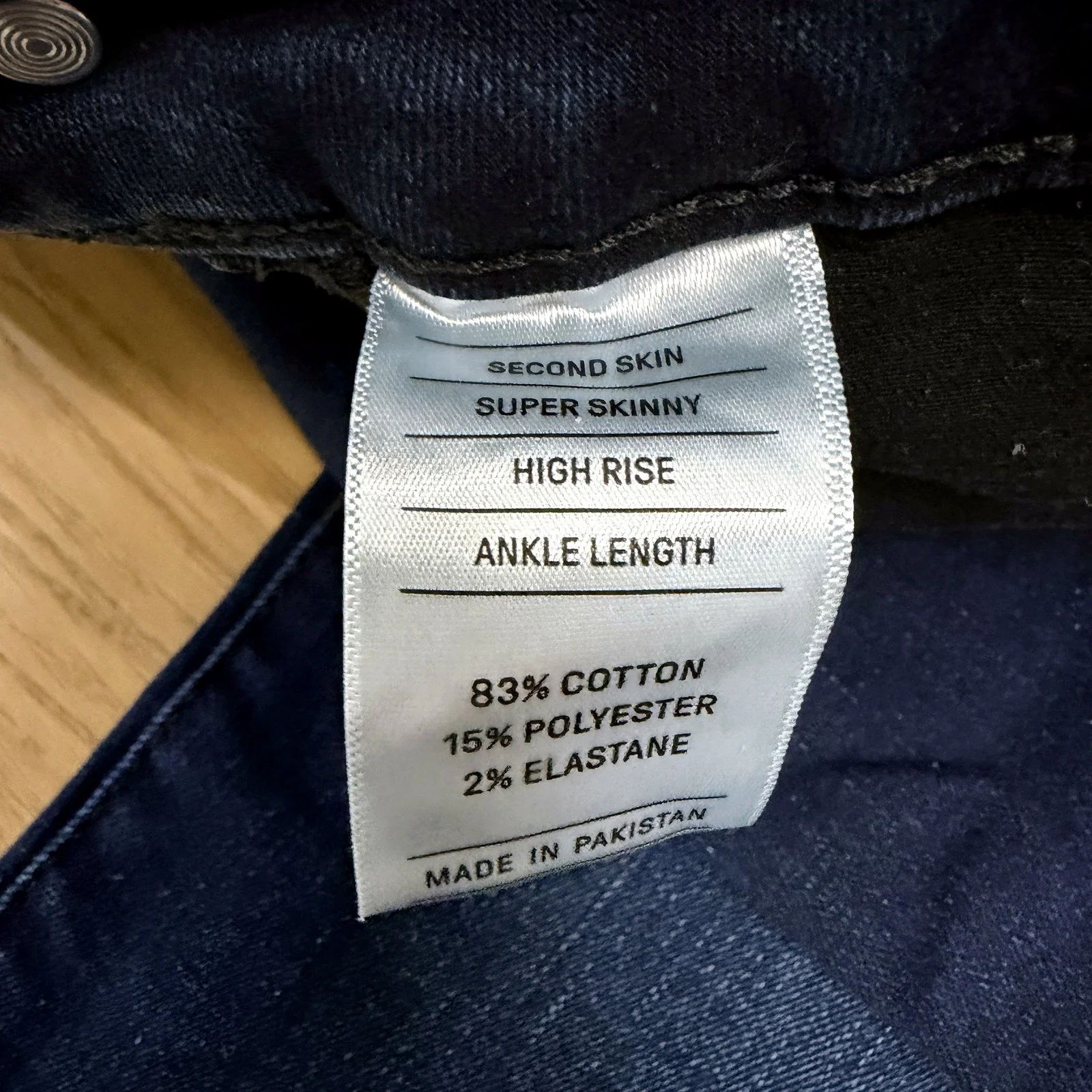 Just Jeans Womens Super Skinny Dark Blue High Rise Ankle Length Size 14 NEW - Image 3