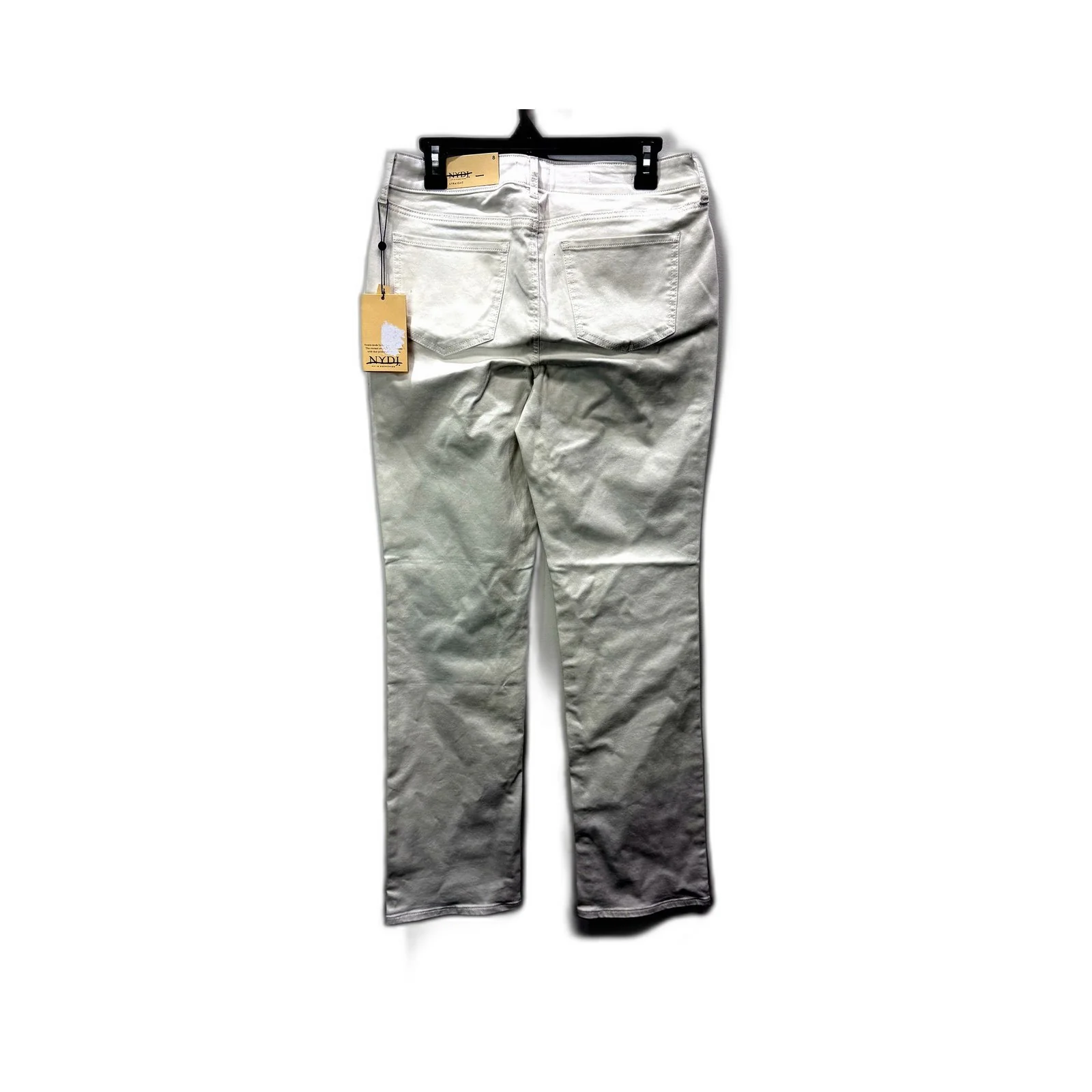 Marilyn Straight Womens Leg Optic White Cotton Jeans Size 12 NEW - Image 2