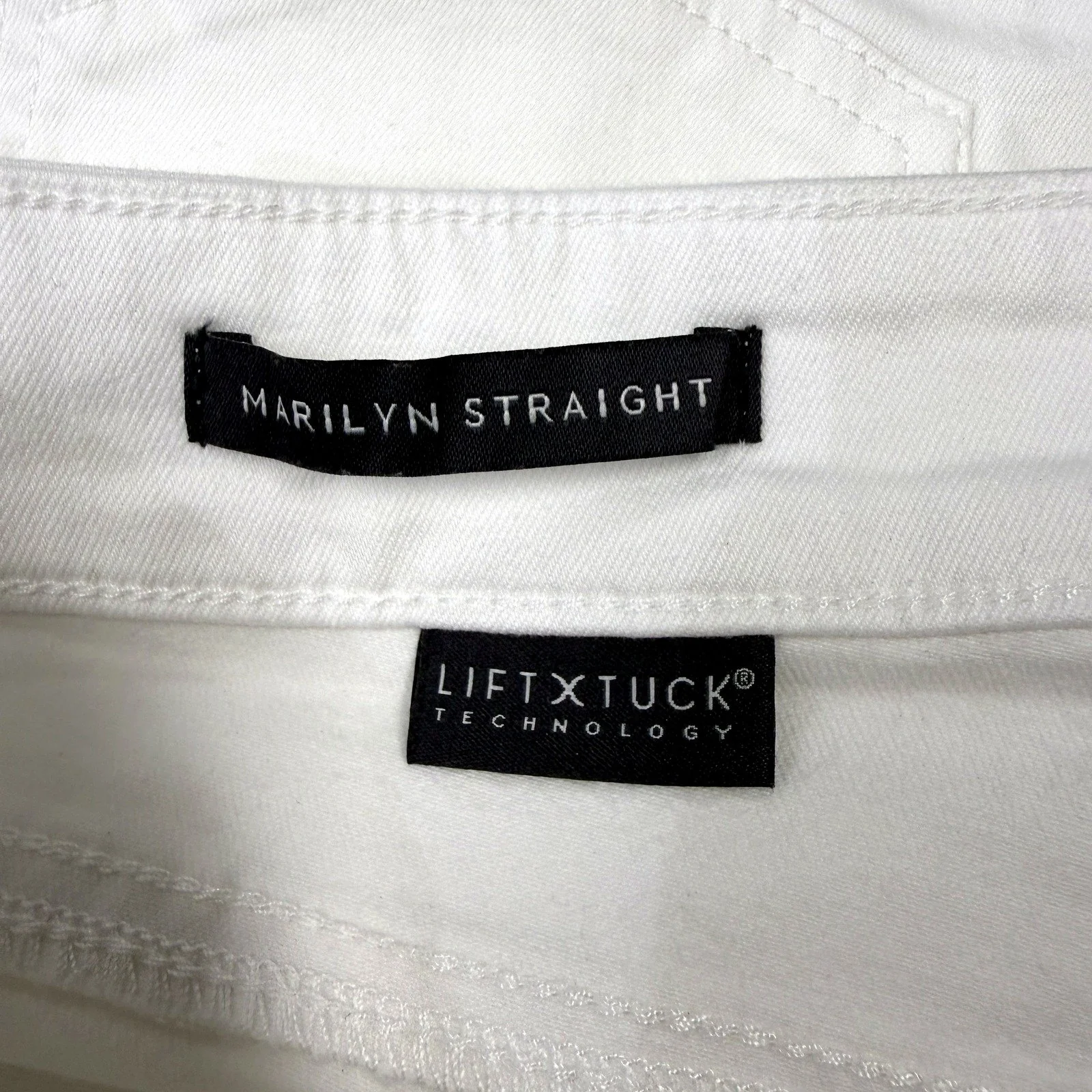 Marilyn Straight Womens Leg Optic White Cotton Jeans Size 12 NEW - Image 5