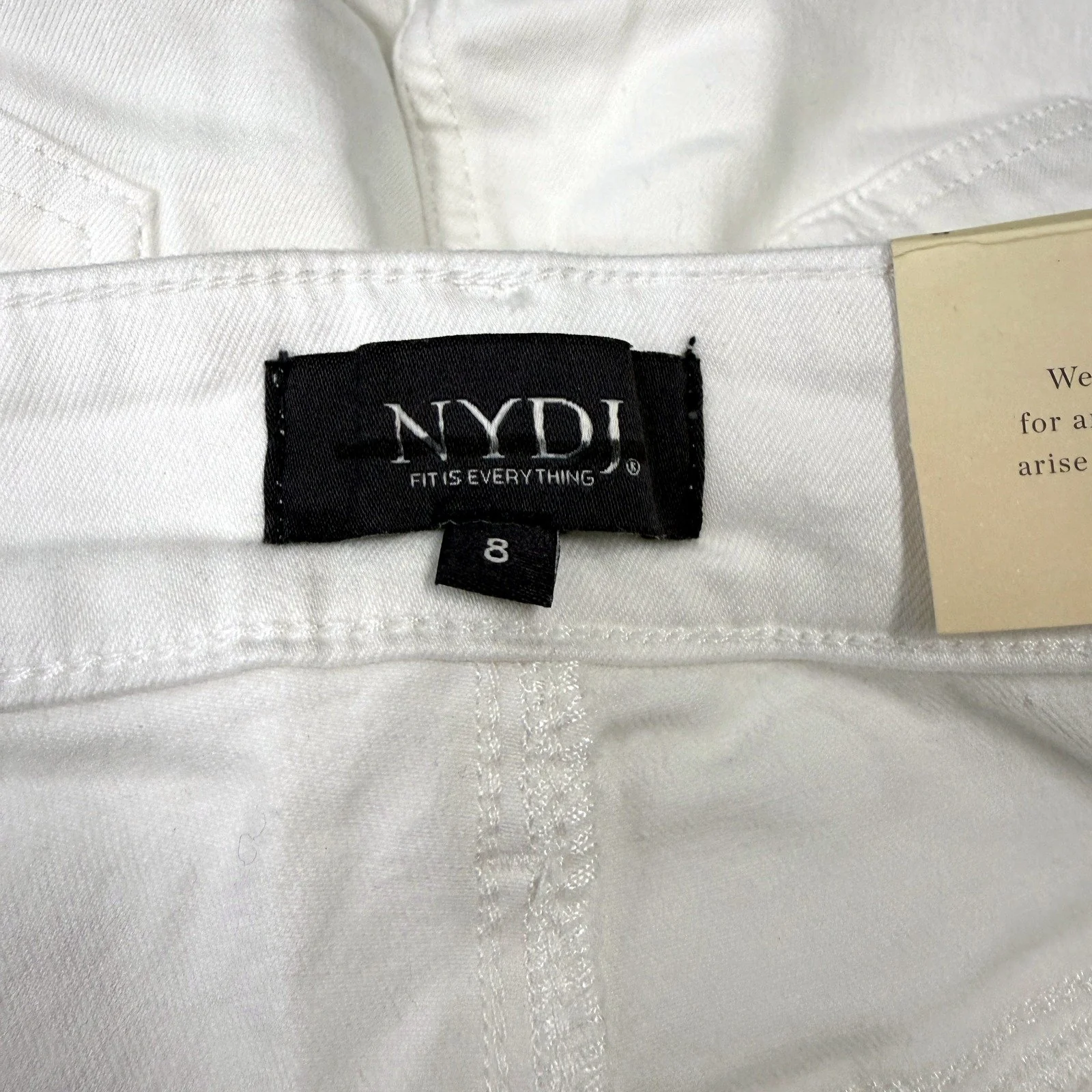 Marilyn Straight Womens Leg Optic White Cotton Jeans Size 12 NEW - Image 6