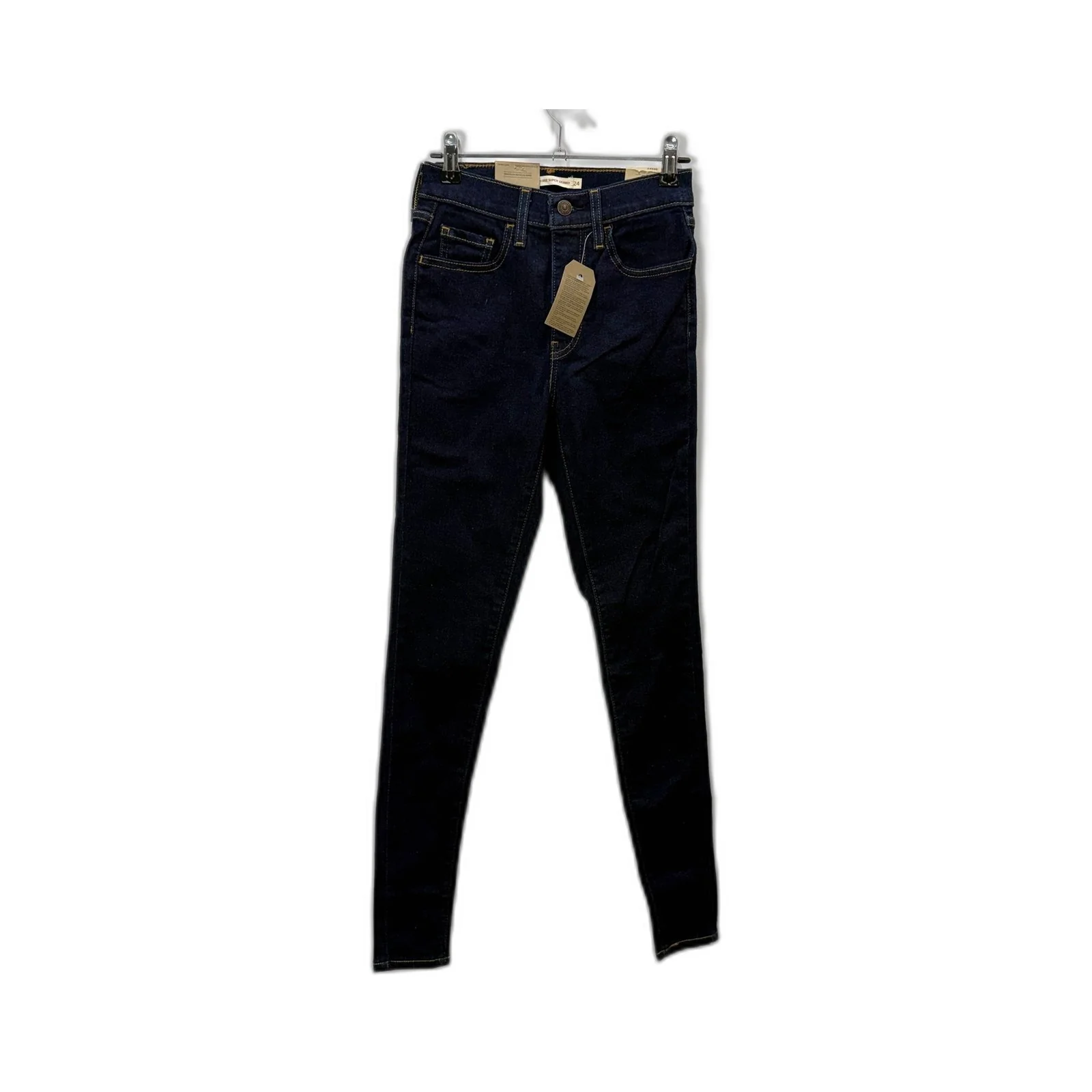 Levi's Womens 720 High-Rise Super Skinny Jeans Dark Indigo Size 24 x 30 NEW