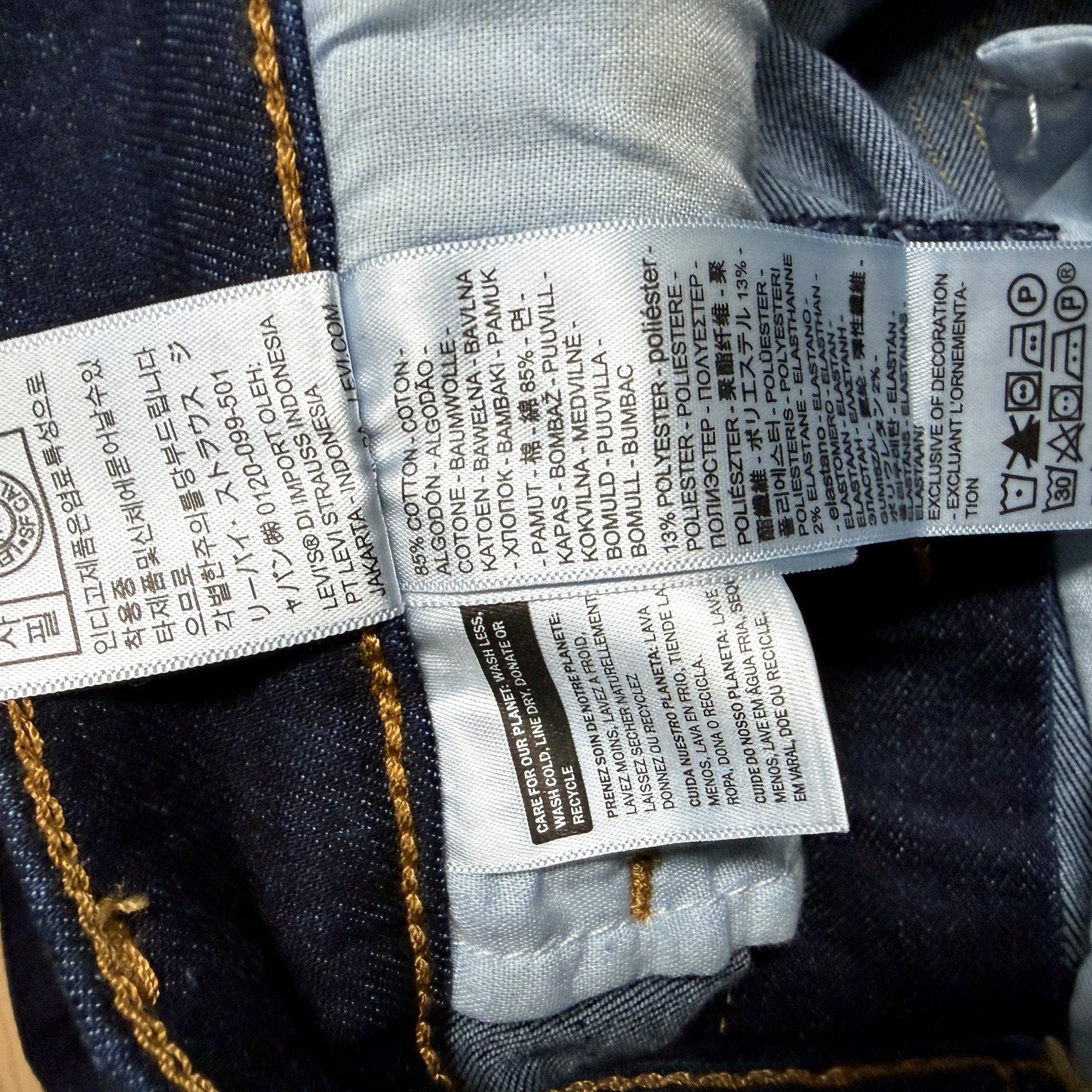 Levi's Womens 720 High-Rise Super Skinny Jeans Dark Indigo Size 24 x 30 NEW - Image 6