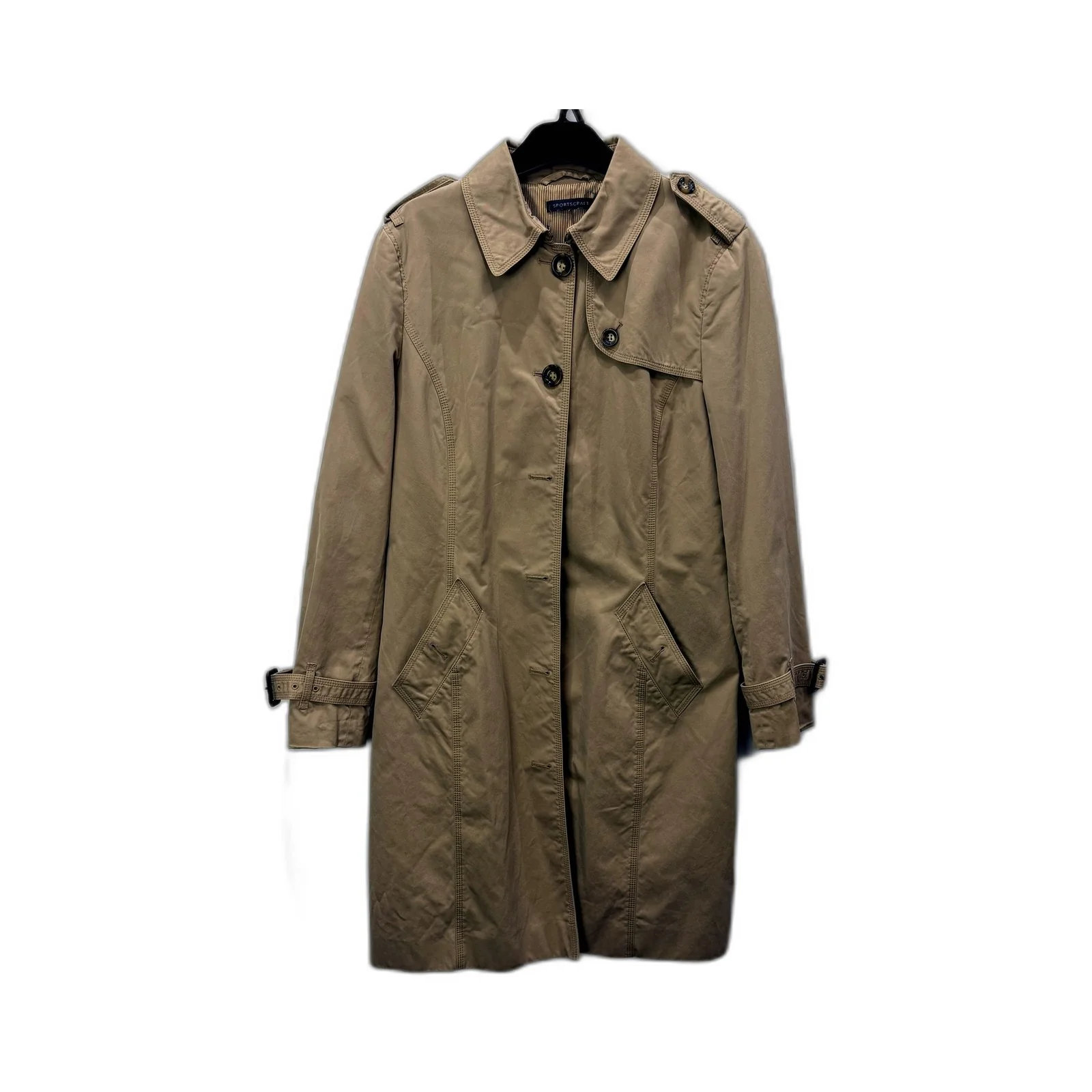 Sportscraft Womens Beige Lightweight Trench Coat Casual Outerwear Size 12