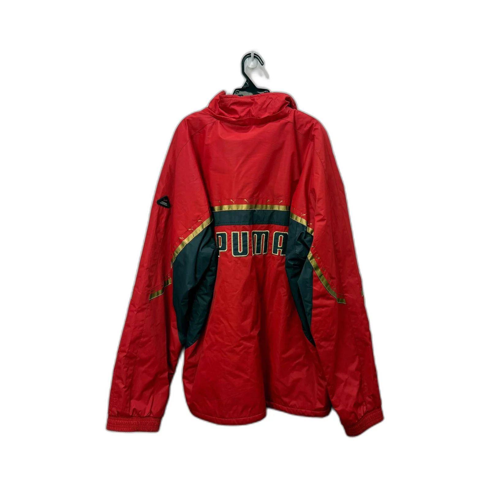 PUMA Mens Red Windbreaker Jacket Hooded Zip-Up Nylon Sport Leisure Size XXXXL - Image 4