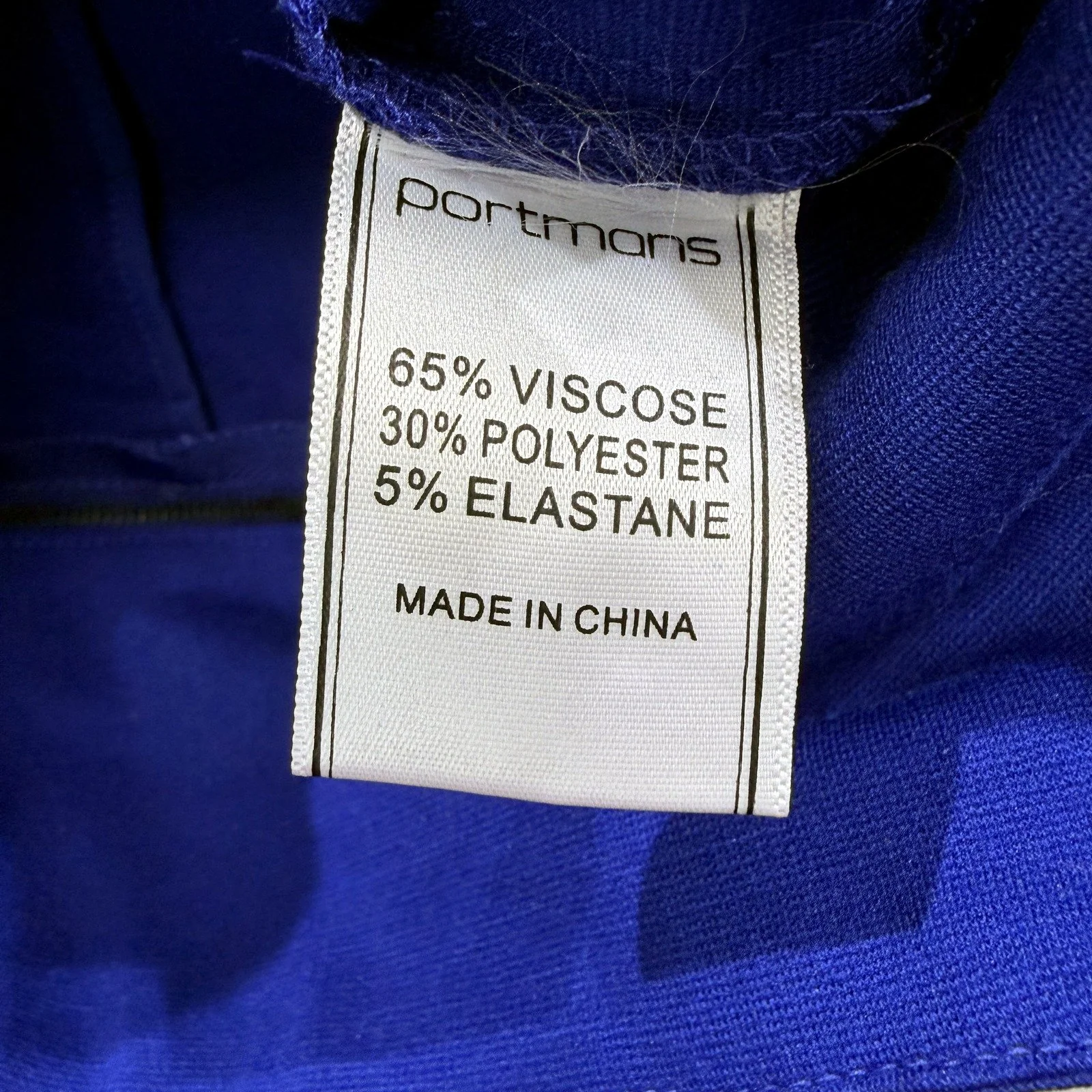 Portmans Womens Zipper Cropped Cobalt Blue Moto Jacket Size S NEW - Image 6