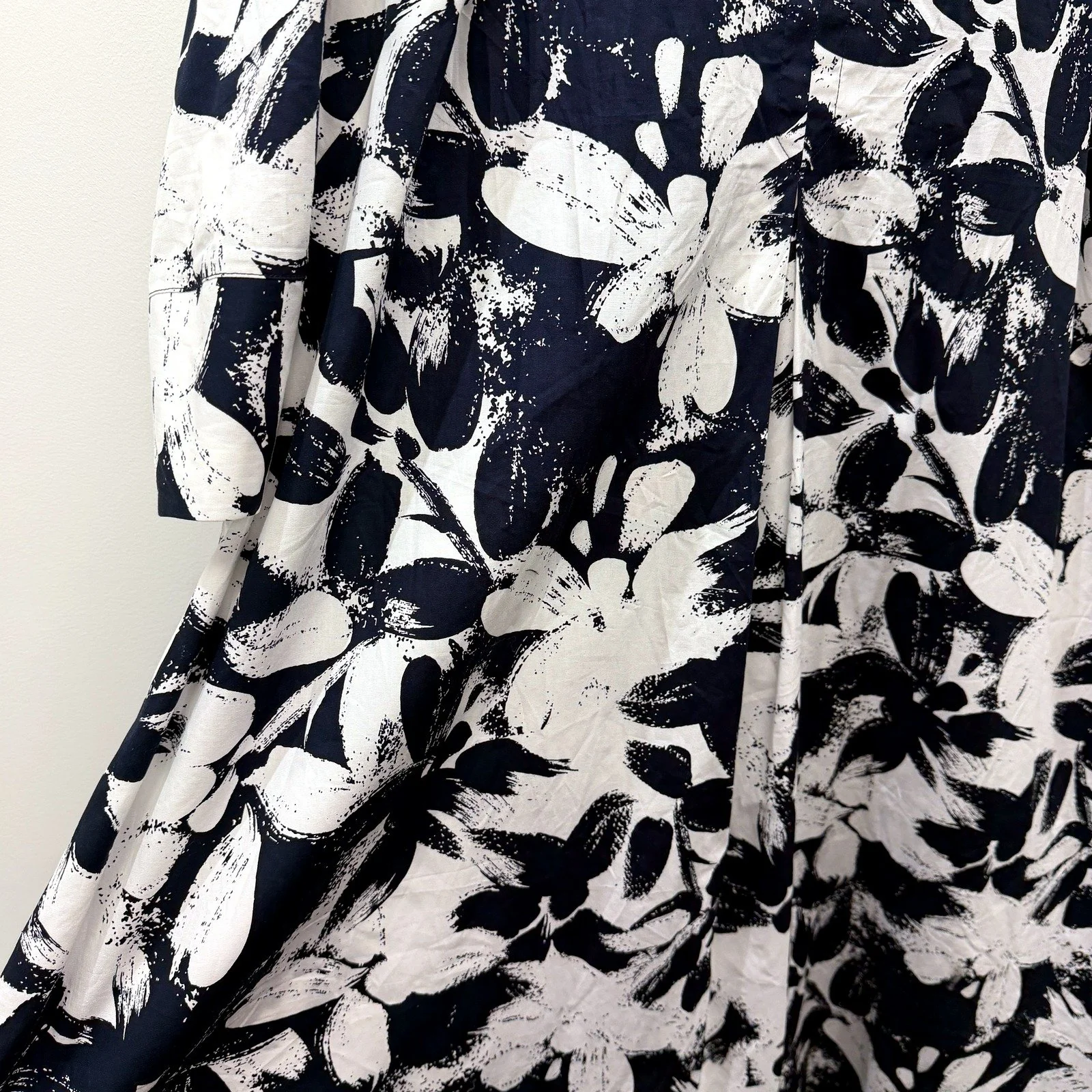 Regatta Curve Womens Floral Print Dress Long Sleeve Black and White Size 20 NEW - Image 5